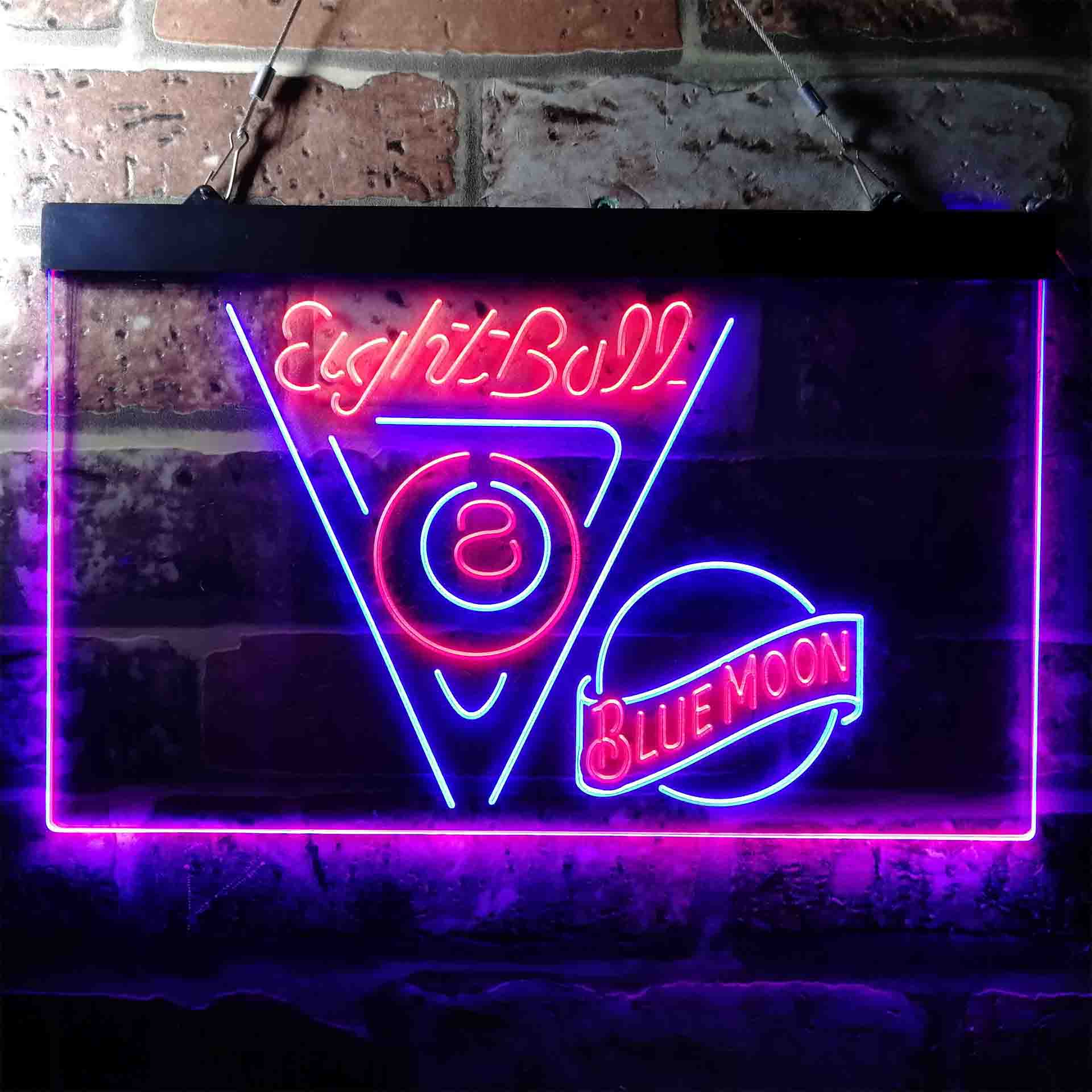 Blue Moon Eight Ball Pool Snooker Room Neon-Like LED Sign - Image 12