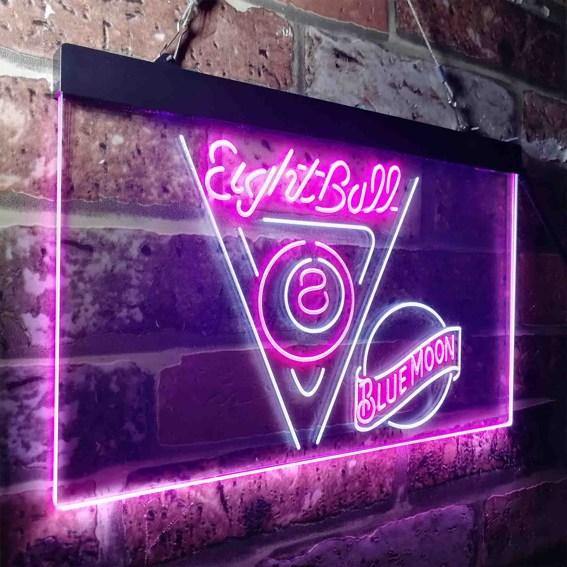 Blue Moon Eight Ball Pool Snooker Room Neon-Like LED Sign - Image 19