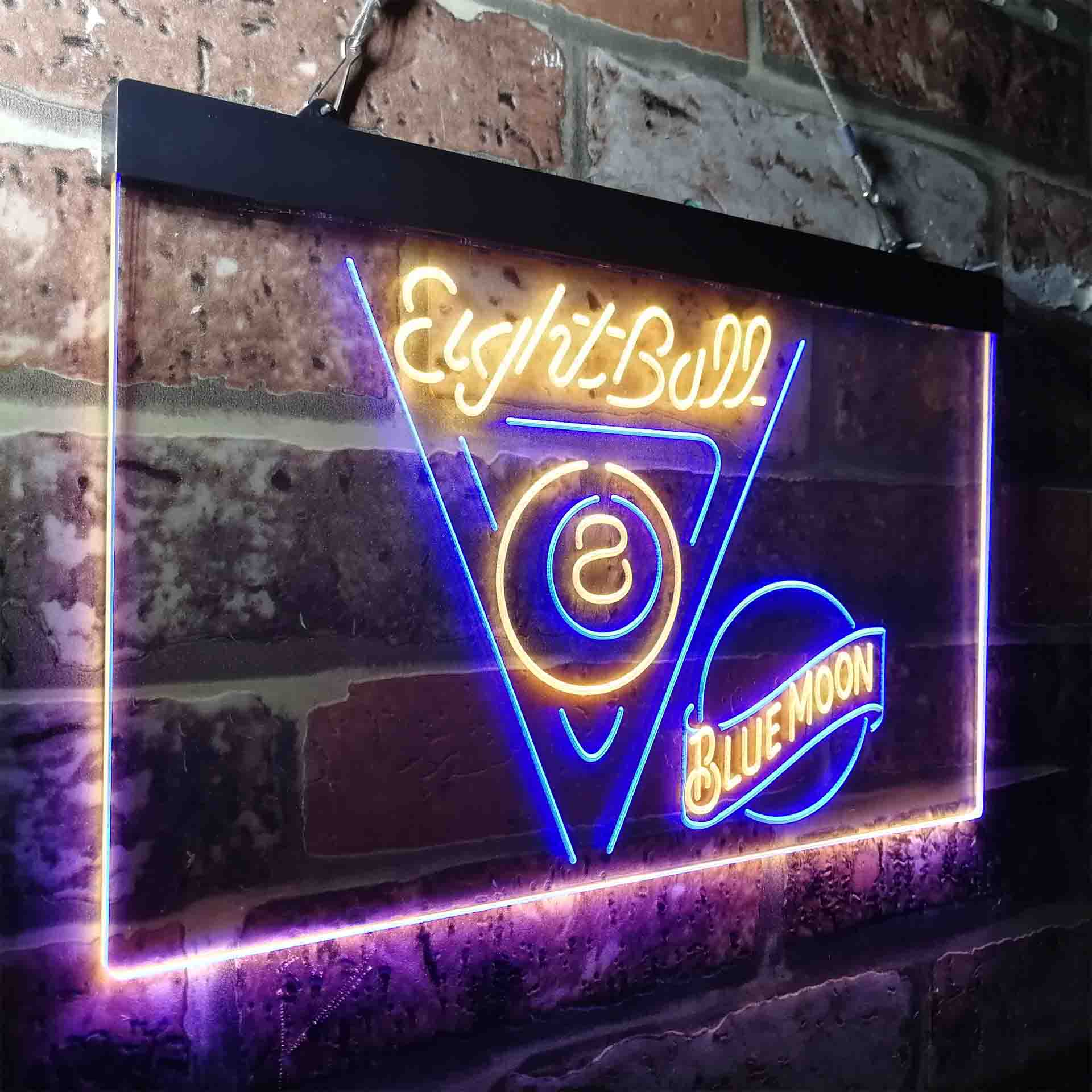 Blue Moon Eight Ball Pool Snooker Room Neon-Like LED Sign - Image 23