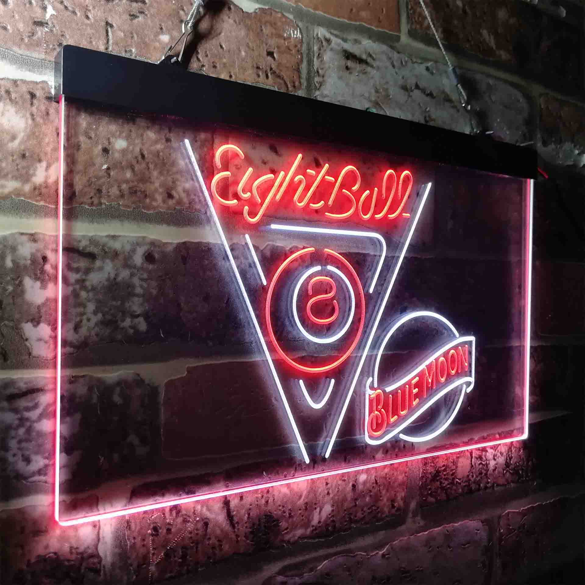 Blue Moon Eight Ball Pool Snooker Room Neon-Like LED Sign - Image 24