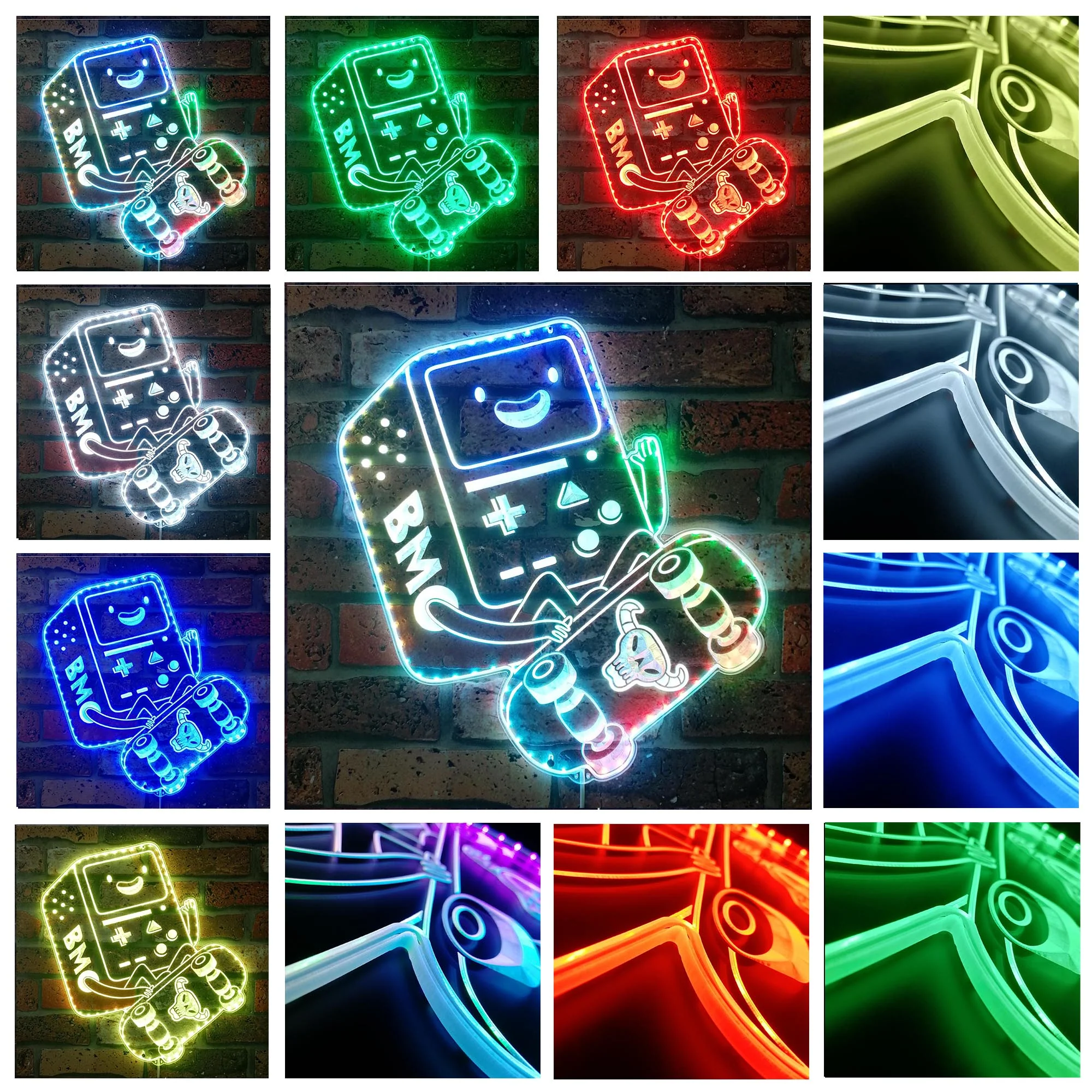 Adventure Time BMO Robot Neon LED Sign with Dynamic RGB Colors - Image 2