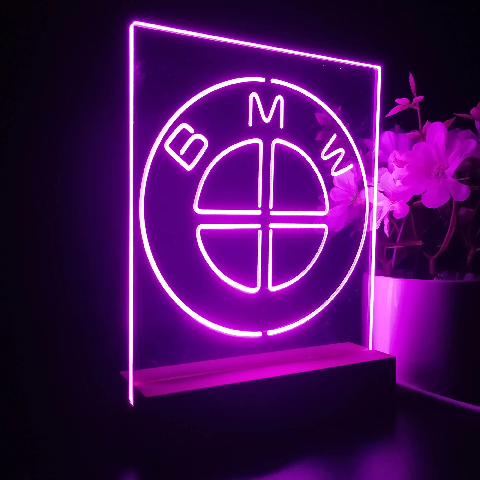 BMW Logo 3D Illusion Night Light Desk Lamp - Image 7