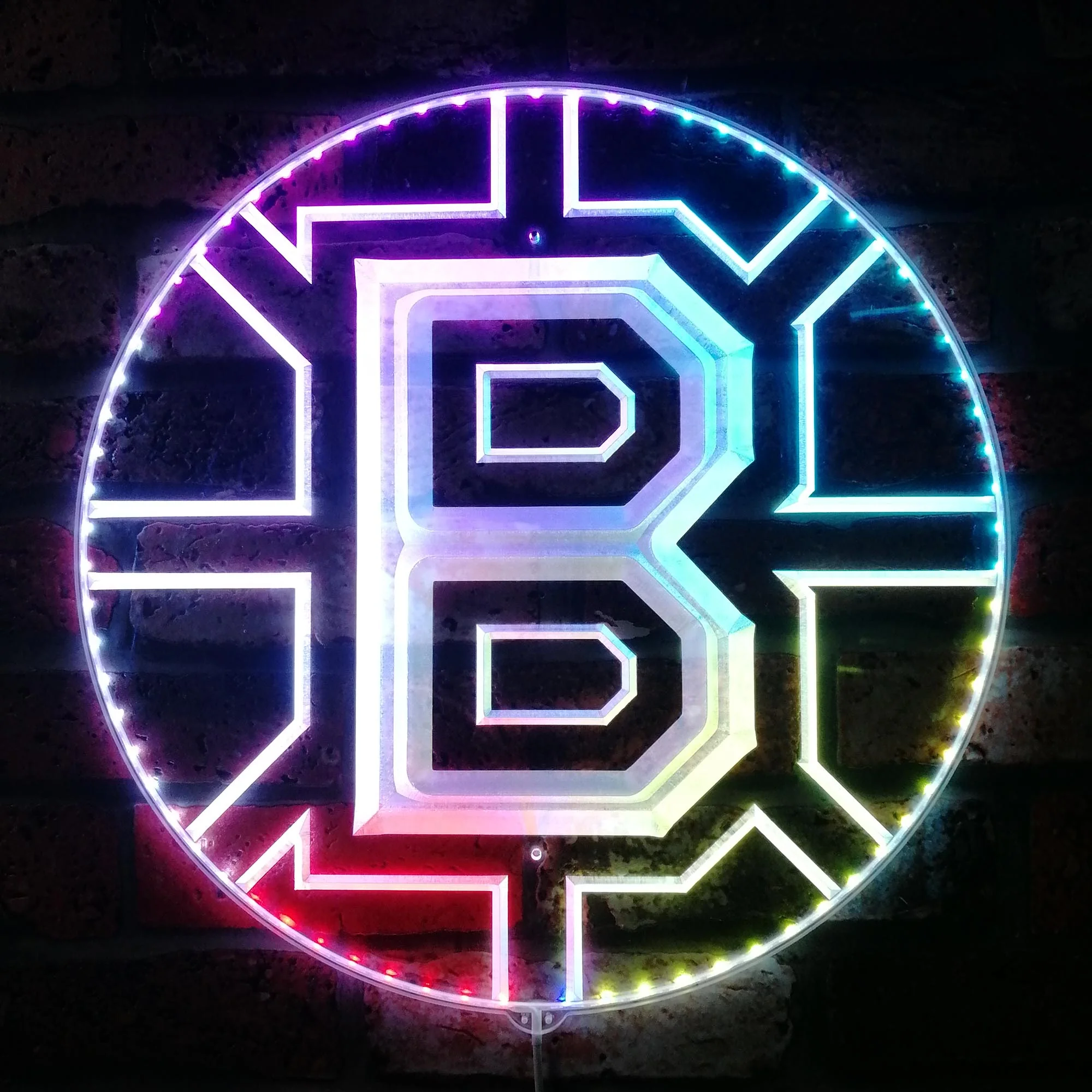 Boston Bruins Neon LED Sign with Dynamic RGB Colors - Image 3
