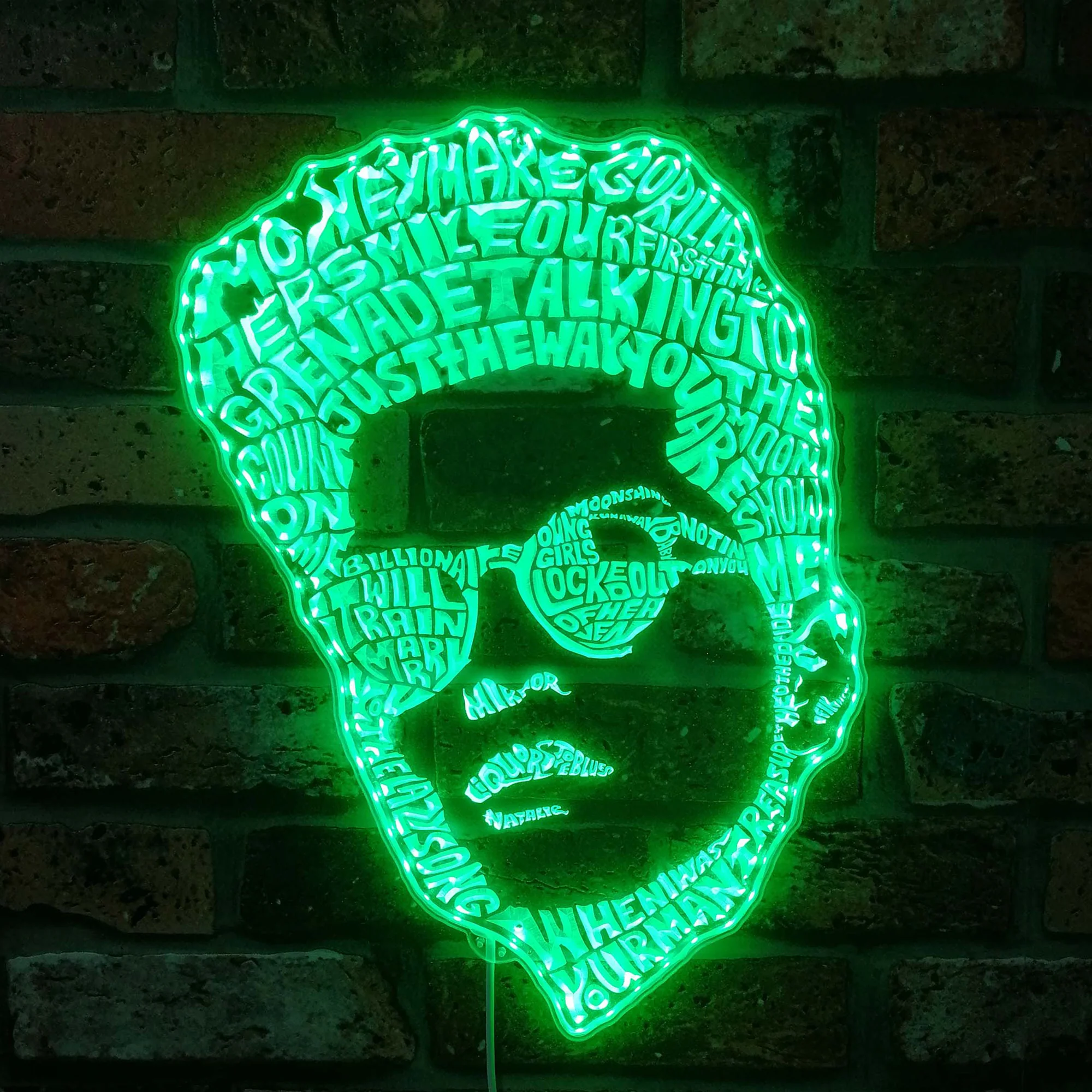 Bruno Mars Neon LED Sign with Dynamic RGB Colors - Image 6