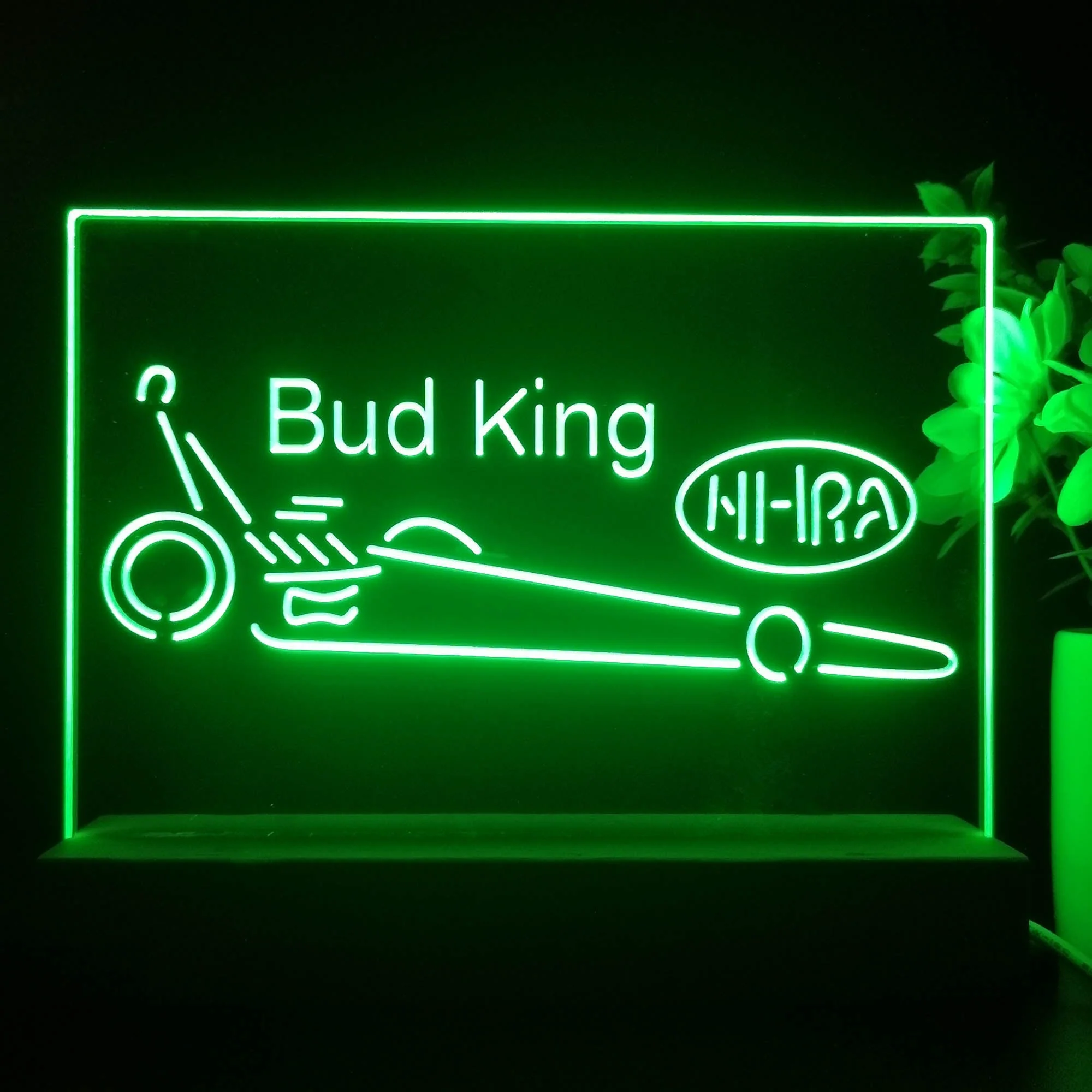 Bud King NHRA Dragster 3D Illusion Night Light Desk Lamp