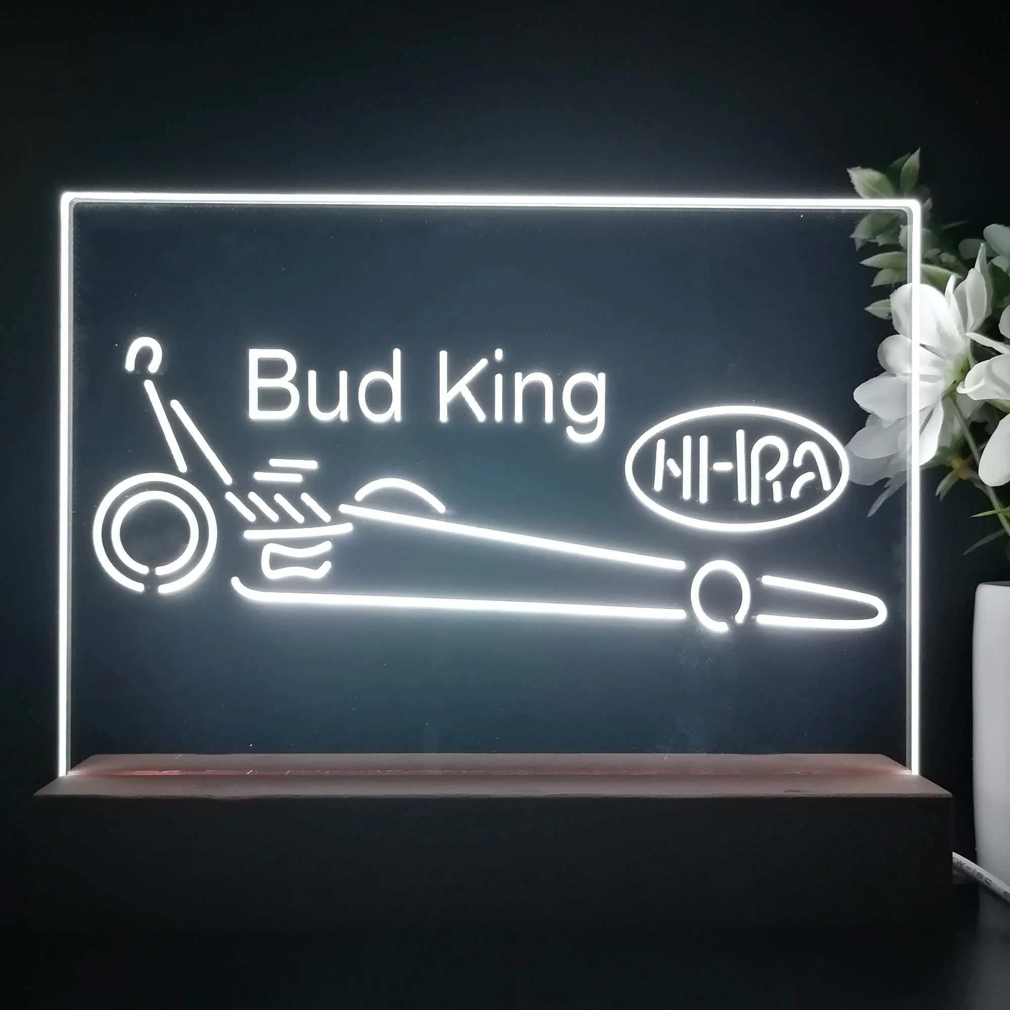 Bud King NHRA Dragster 3D Illusion Night Light Desk Lamp - Image 2
