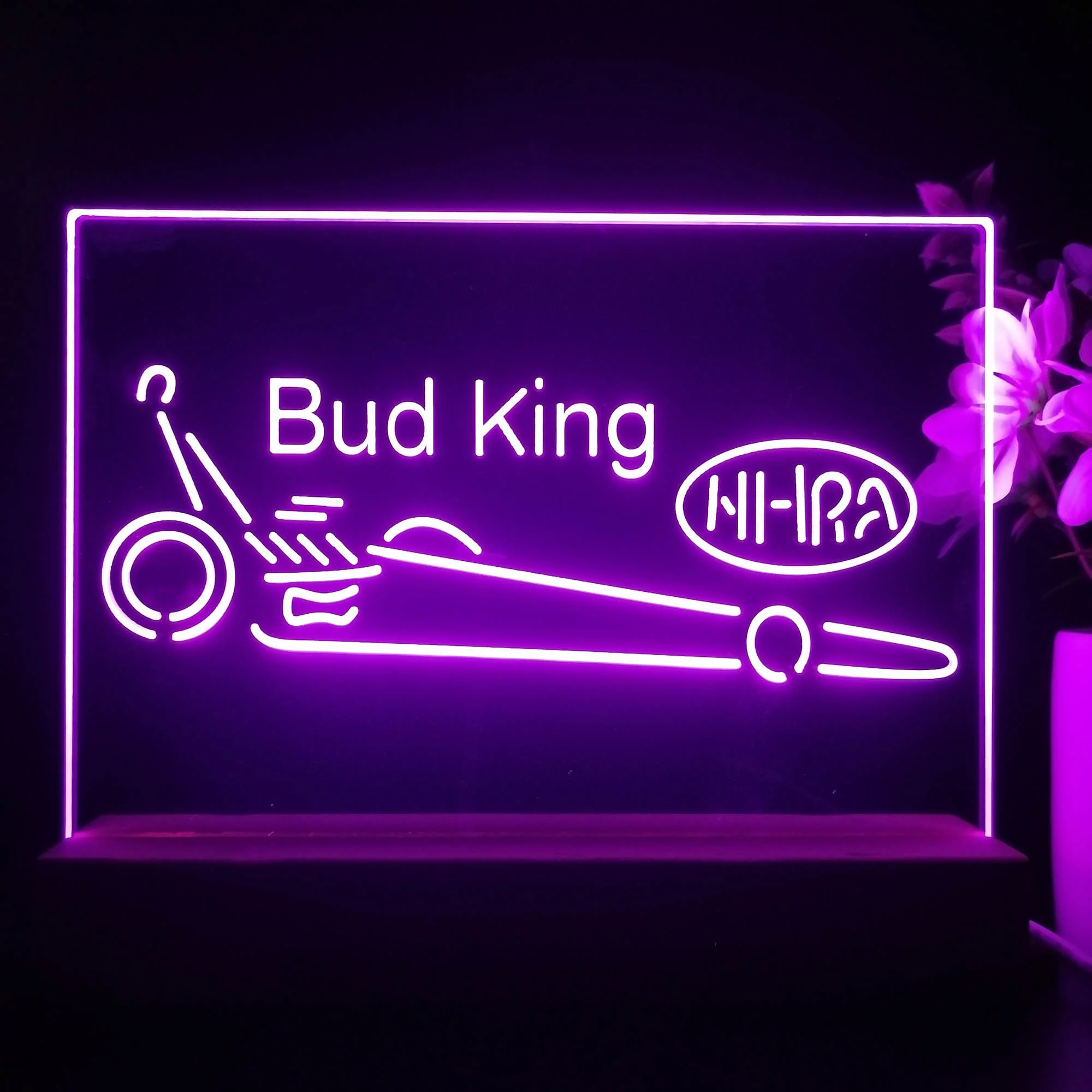Bud King NHRA Dragster 3D Illusion Night Light Desk Lamp - Image 4