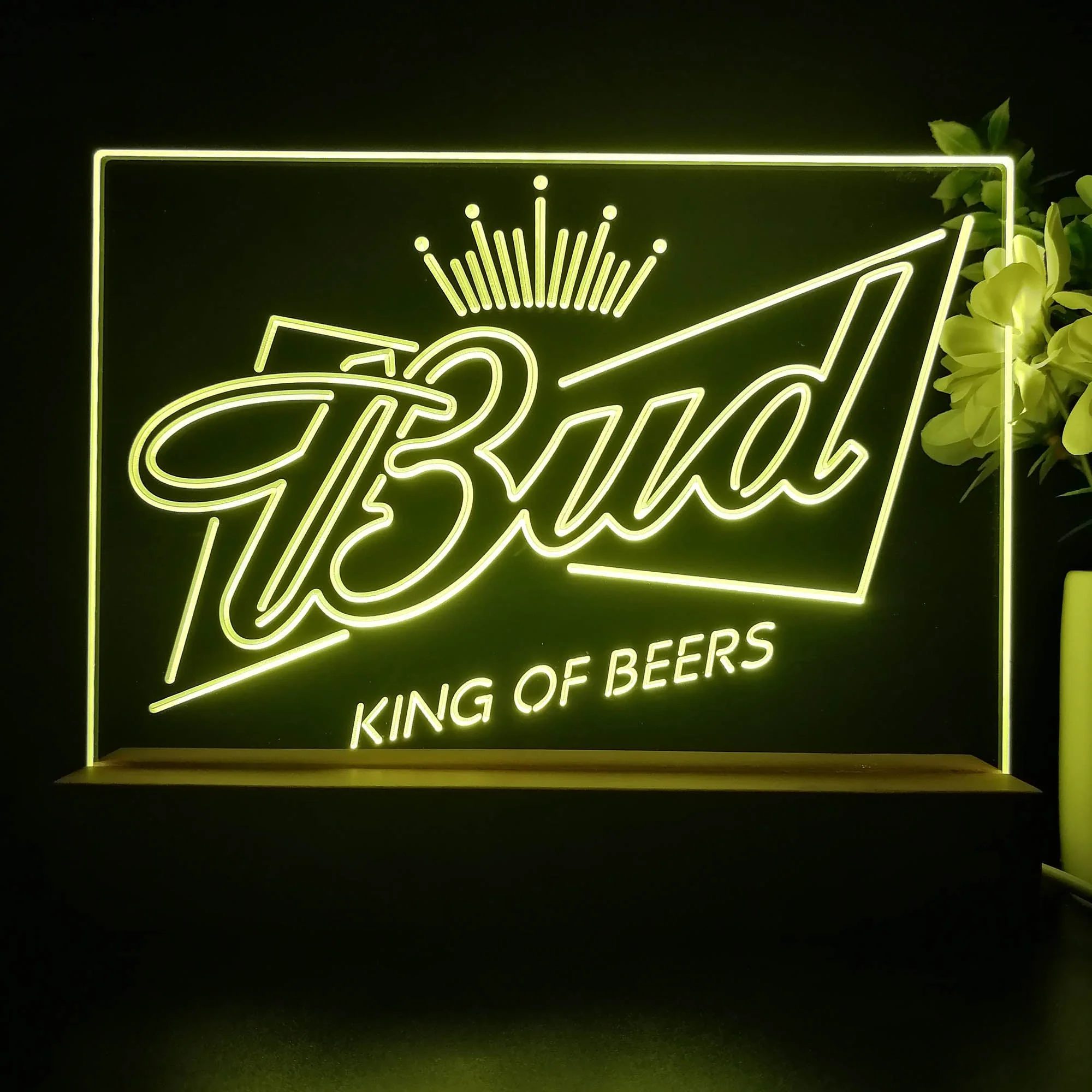 Bud King of Beer Crown Neon Sign Pub Bar Lamp - Image 4