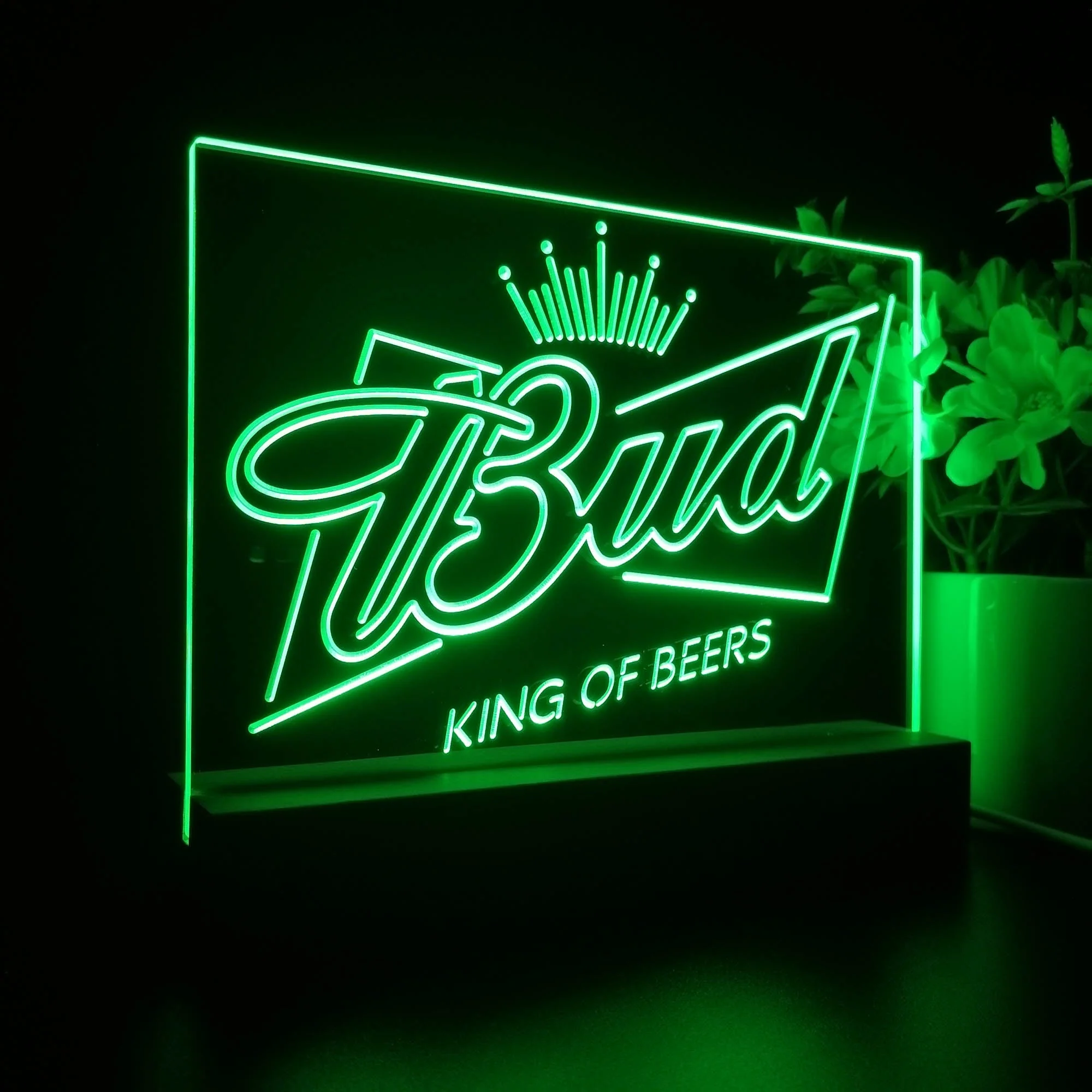 Bud King of Beer Crown Neon Sign Pub Bar Lamp - Image 5