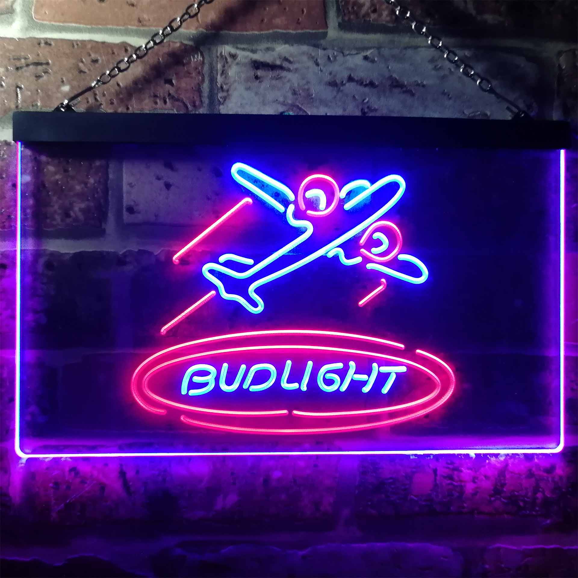 Bud Light airplane Home Bar Neon Light LED Sign