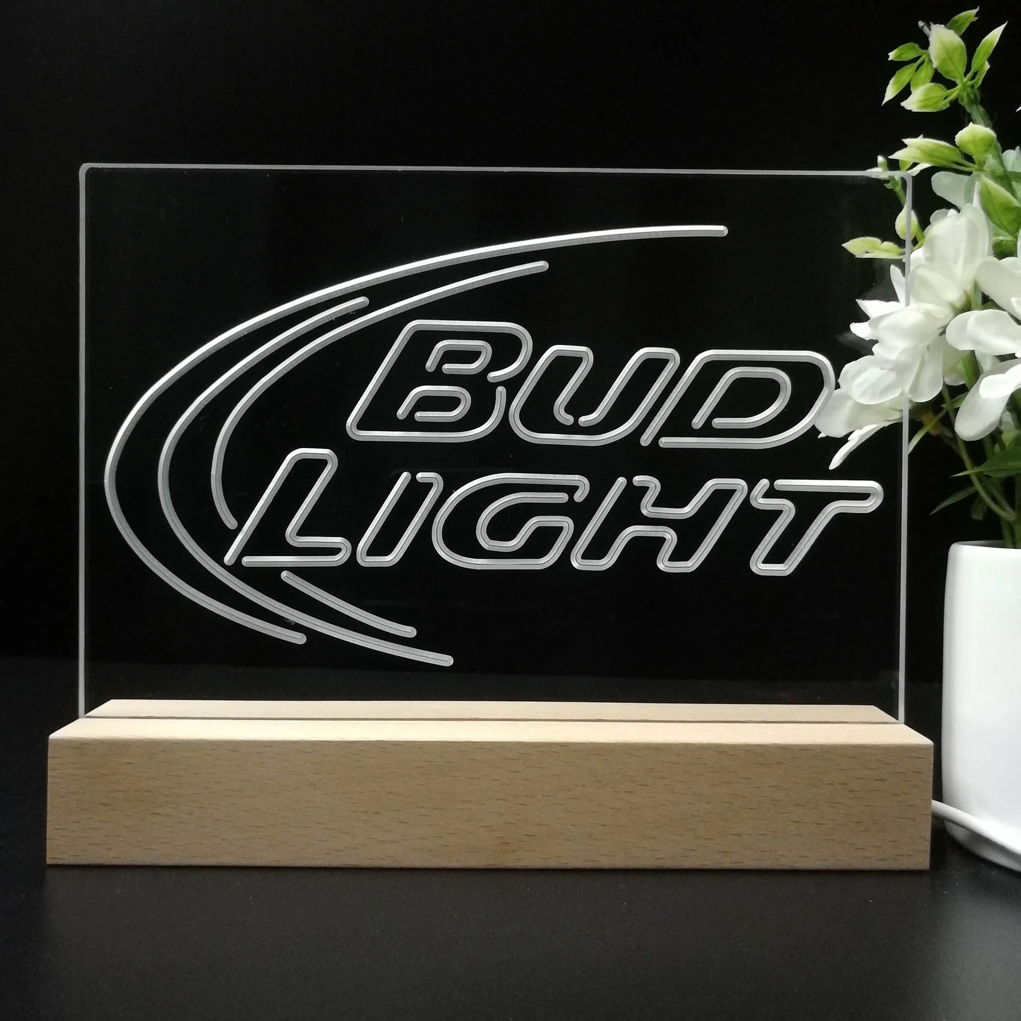 Bud Light Beer Ice Bar Neon Sign Pub Bar Lamp - Image 8