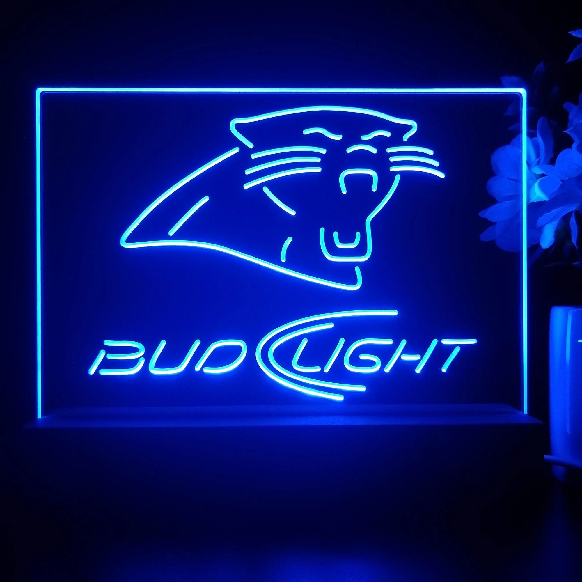 Bud Light Carolina Panthers Night Light Pub Bar Lamp - Image 3