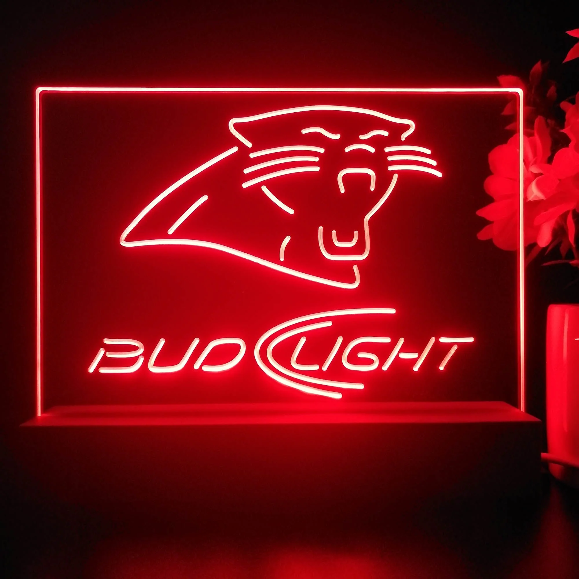 Bud Light Carolina Panthers Night Light Pub Bar Lamp - Image 4