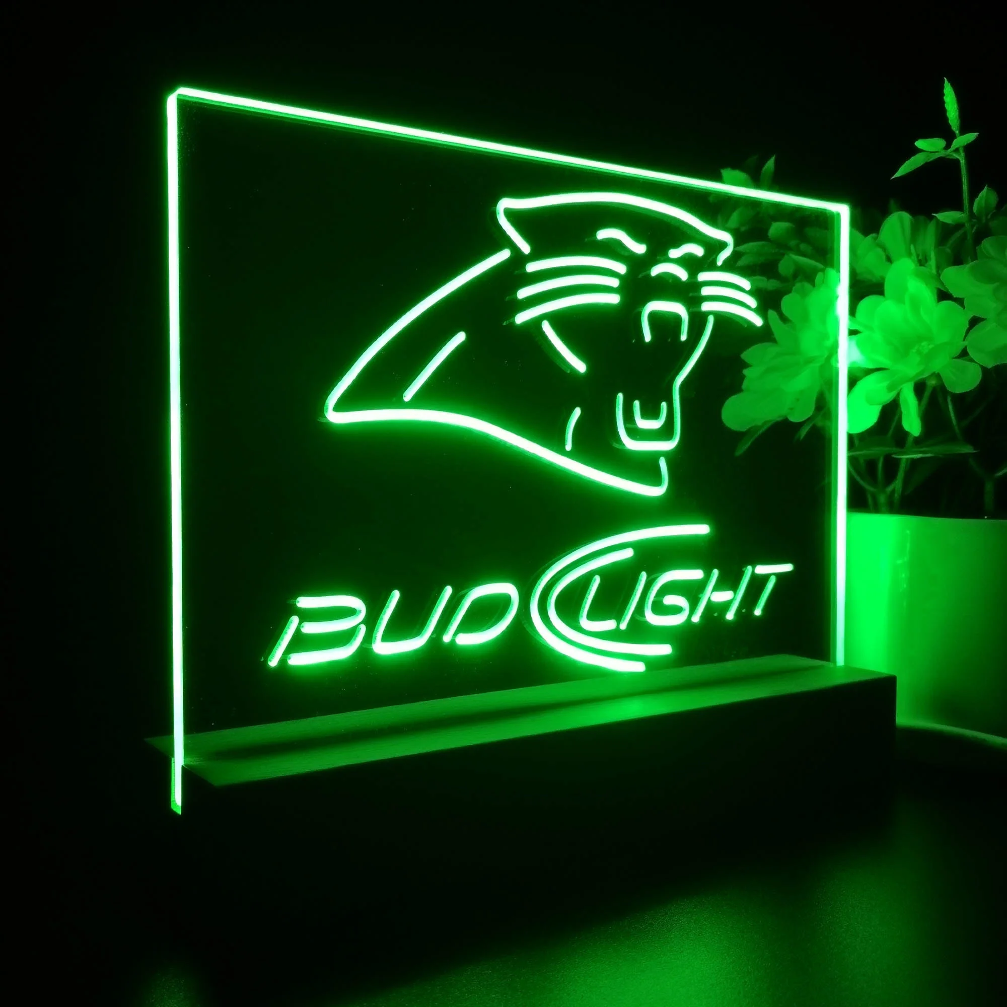 Bud Light Carolina Panthers Night Light Pub Bar Lamp - Image 7