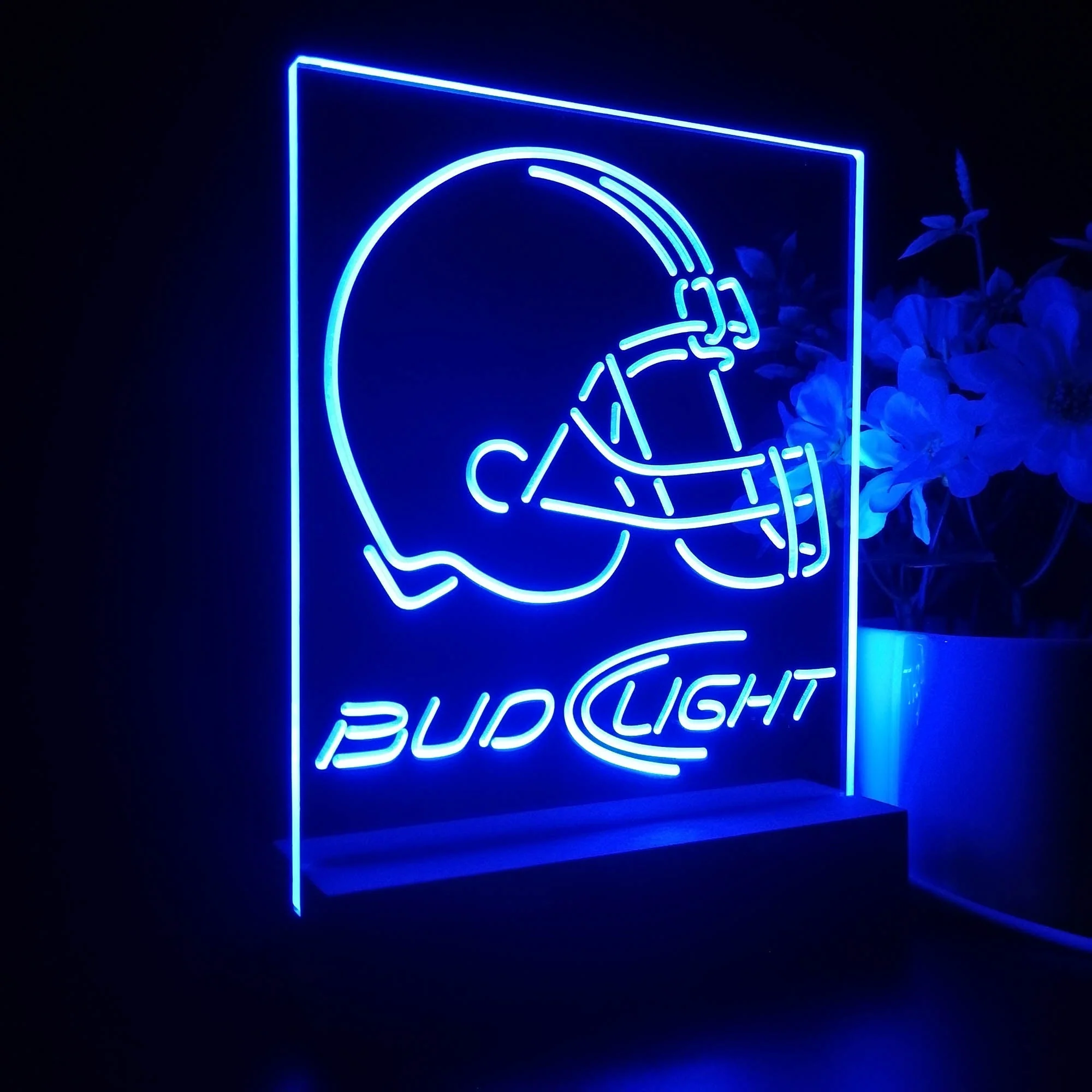 Bud Light Cleveland Browns 3D Illusion Night Light Desk Lamp - Image 7