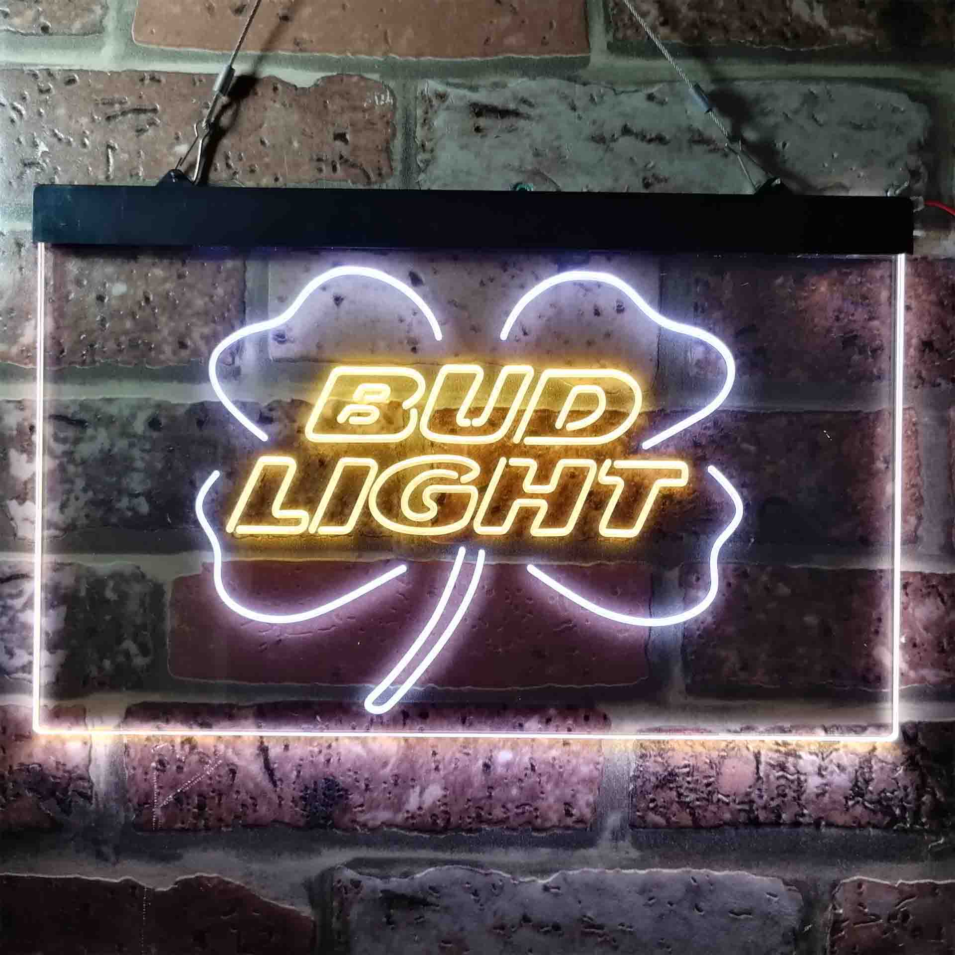 Bud Light Clover Bar Home Bar Neon Light LED Sign - Image 2