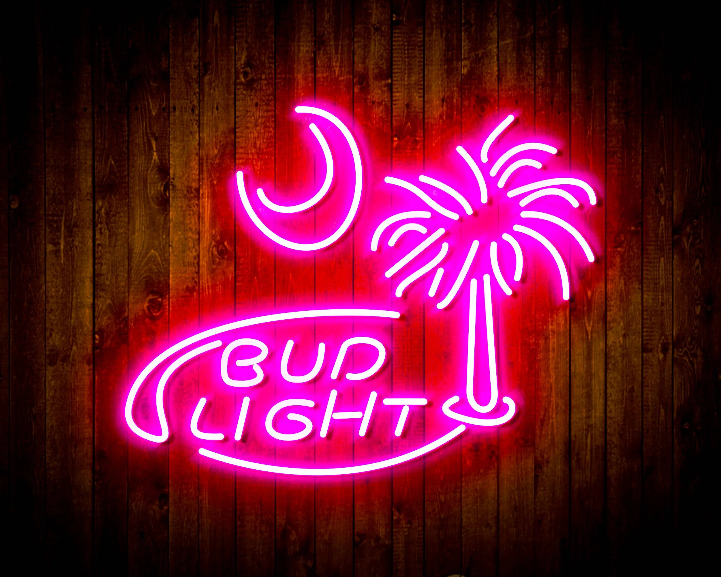 Bud Light Coconut tree Handmade Neon Flex LED Sign - Image 21