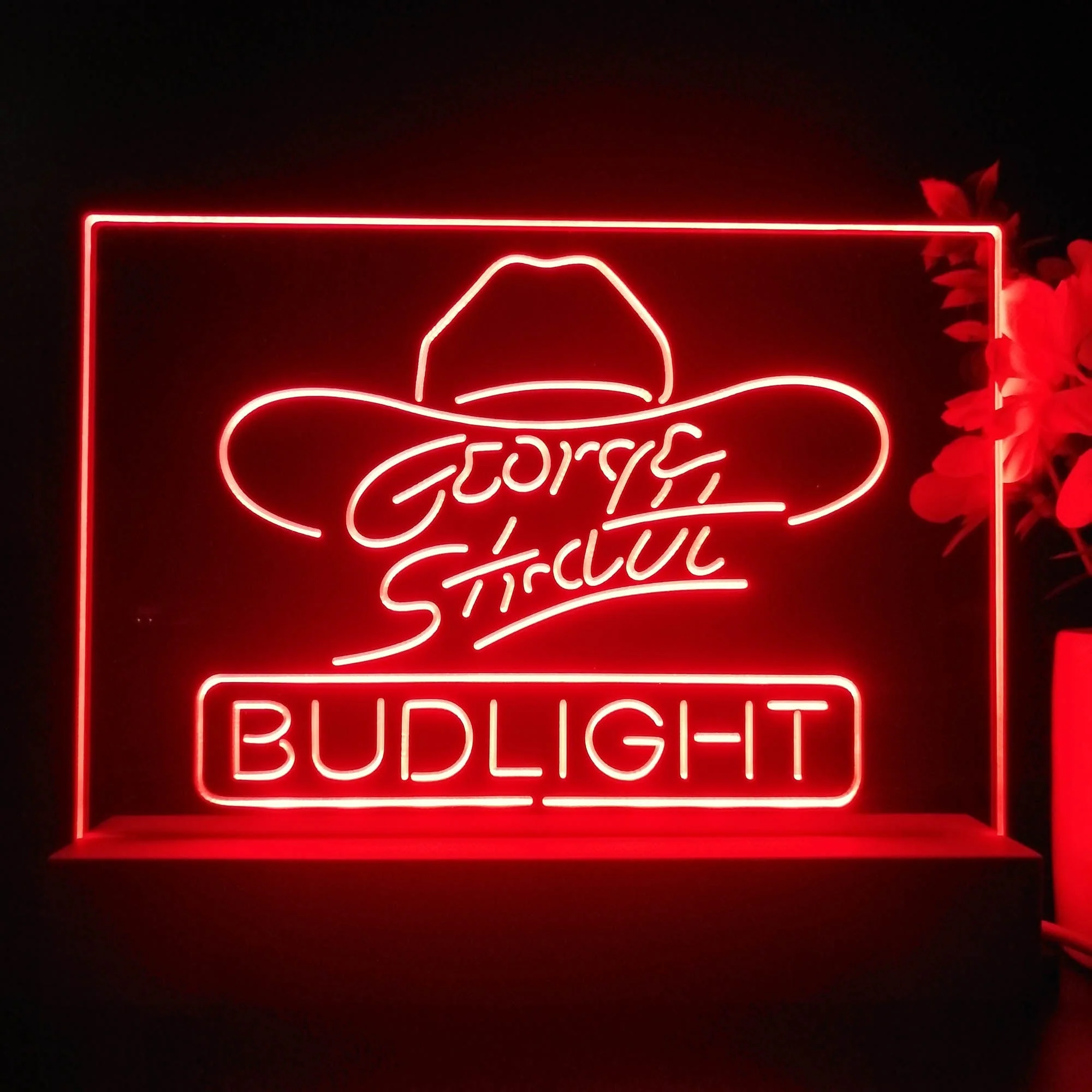 Bud Light Cowboys Hat 3D Illusion Night Light Desk Lamp - Image 4