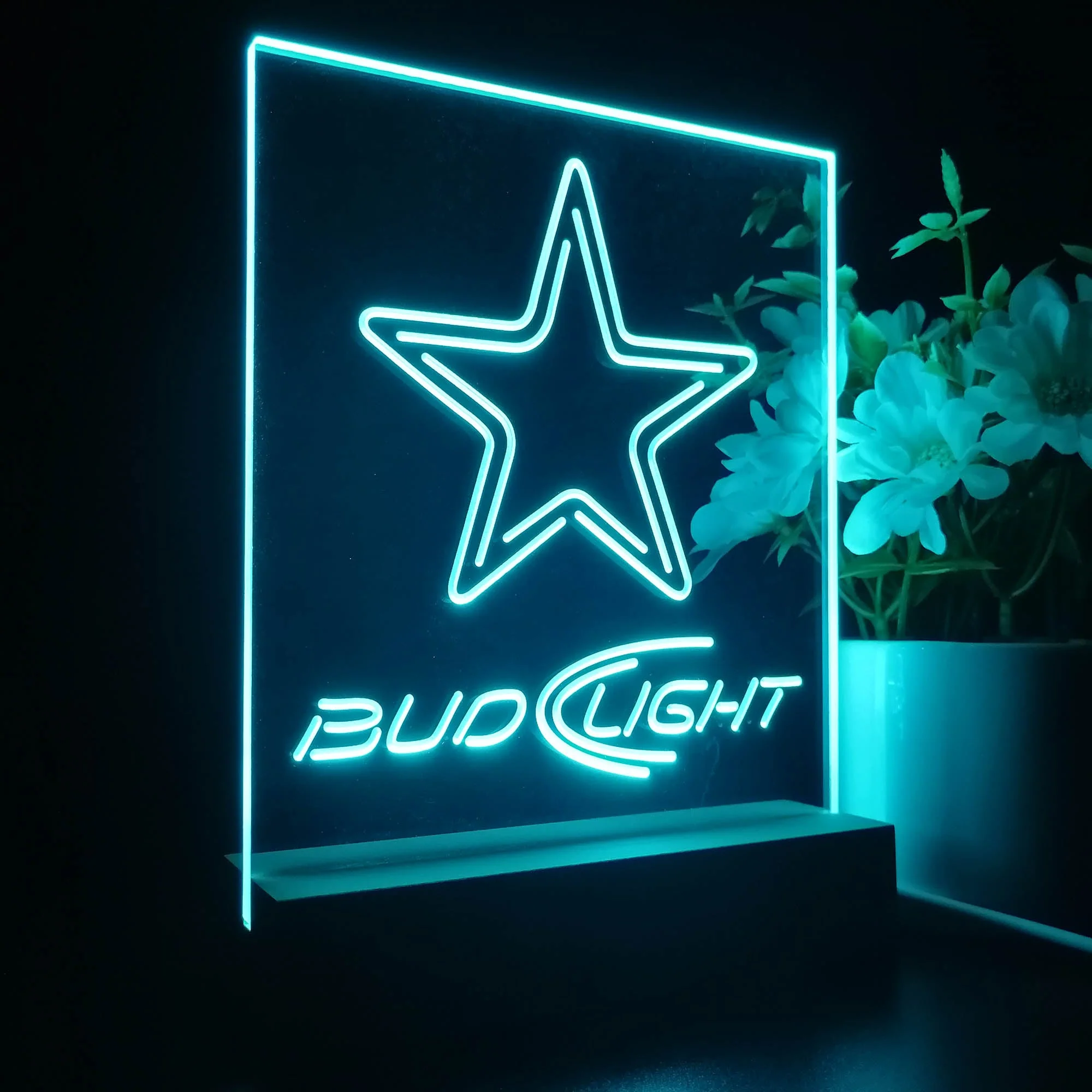 Dallas Cowboys Night Light Neon Pub Bar Lamp - Image 6