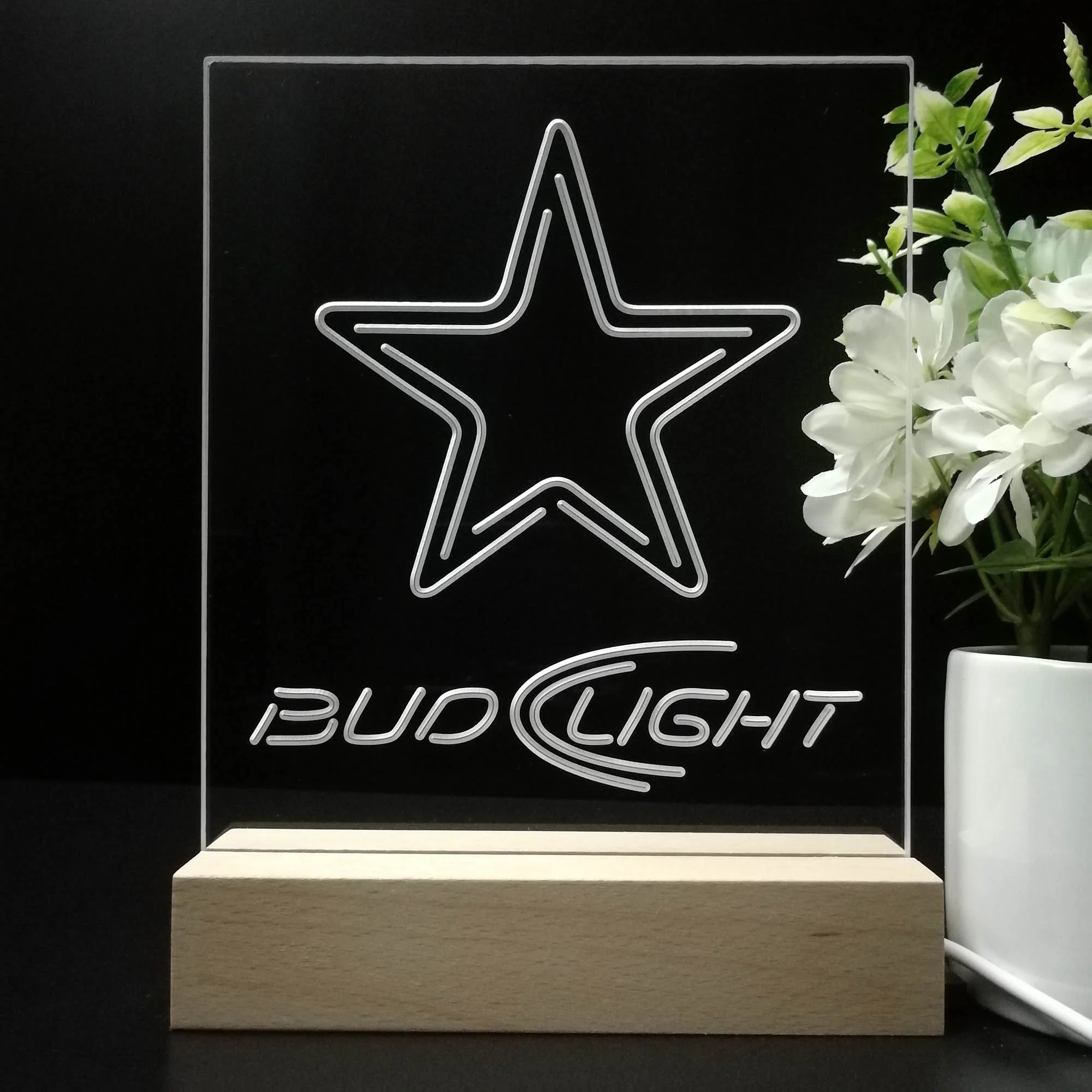 Dallas Cowboys Night Light Neon Pub Bar Lamp - Image 8