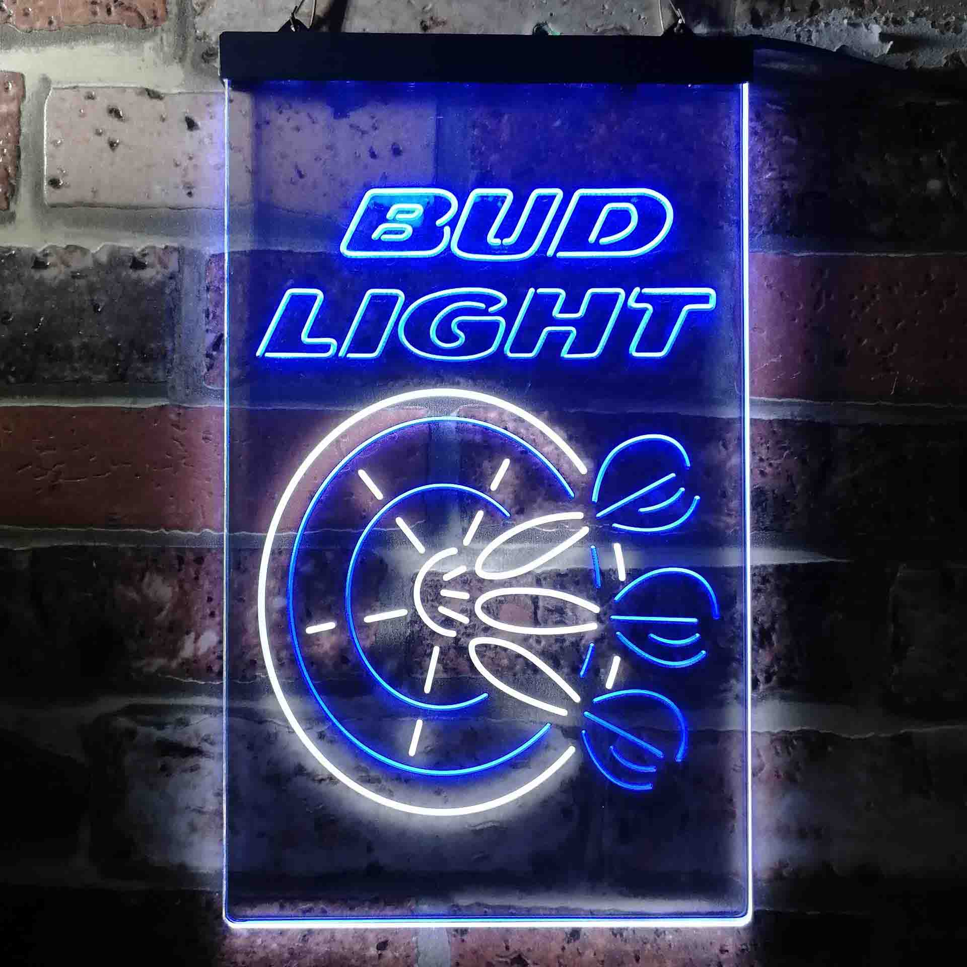 Bud Light Dart Bar Beer Home Bar Neon Light LED Sign - Image 2