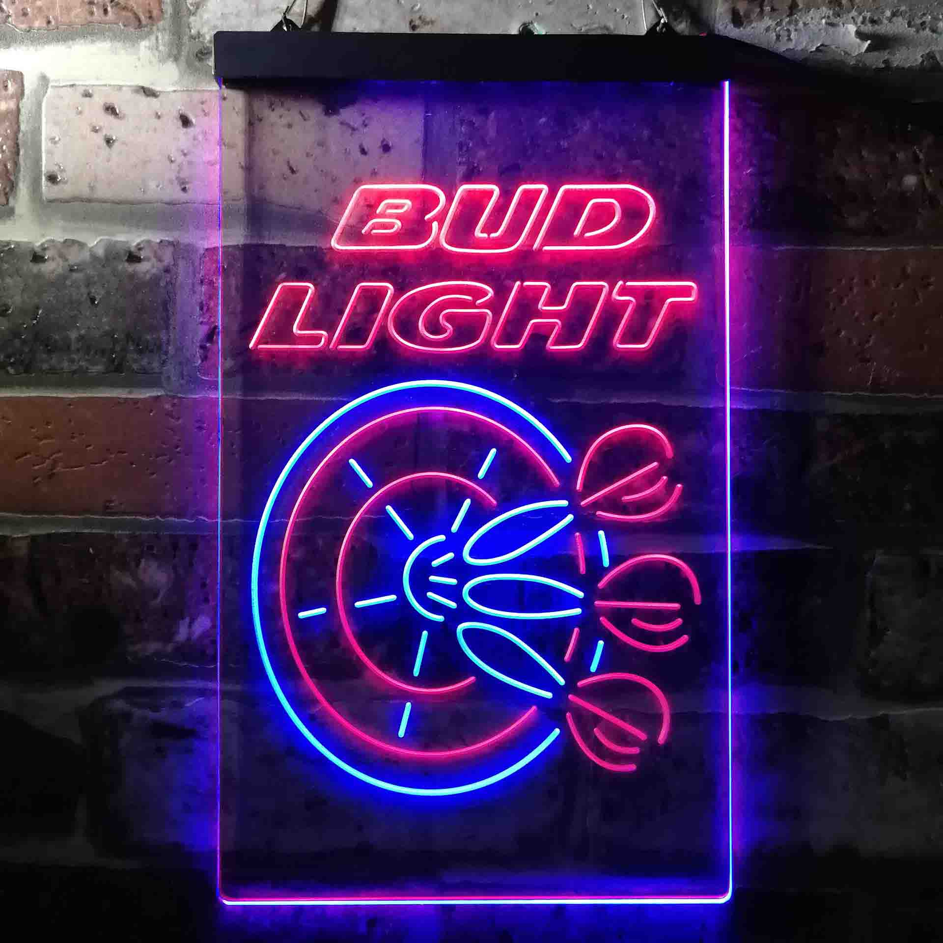 Bud Light Dart Bar Beer Home Bar Neon Light LED Sign - Image 9