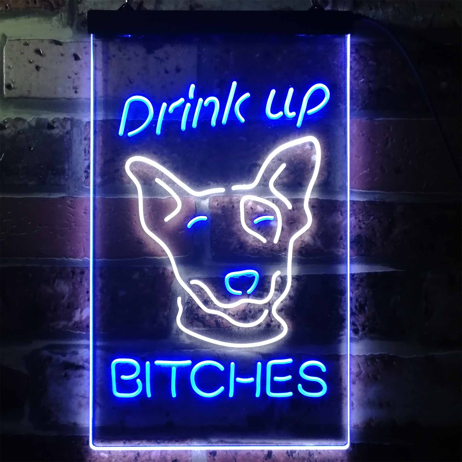 Drink Up Spuds Mackenzie Bar Neon LED Sign