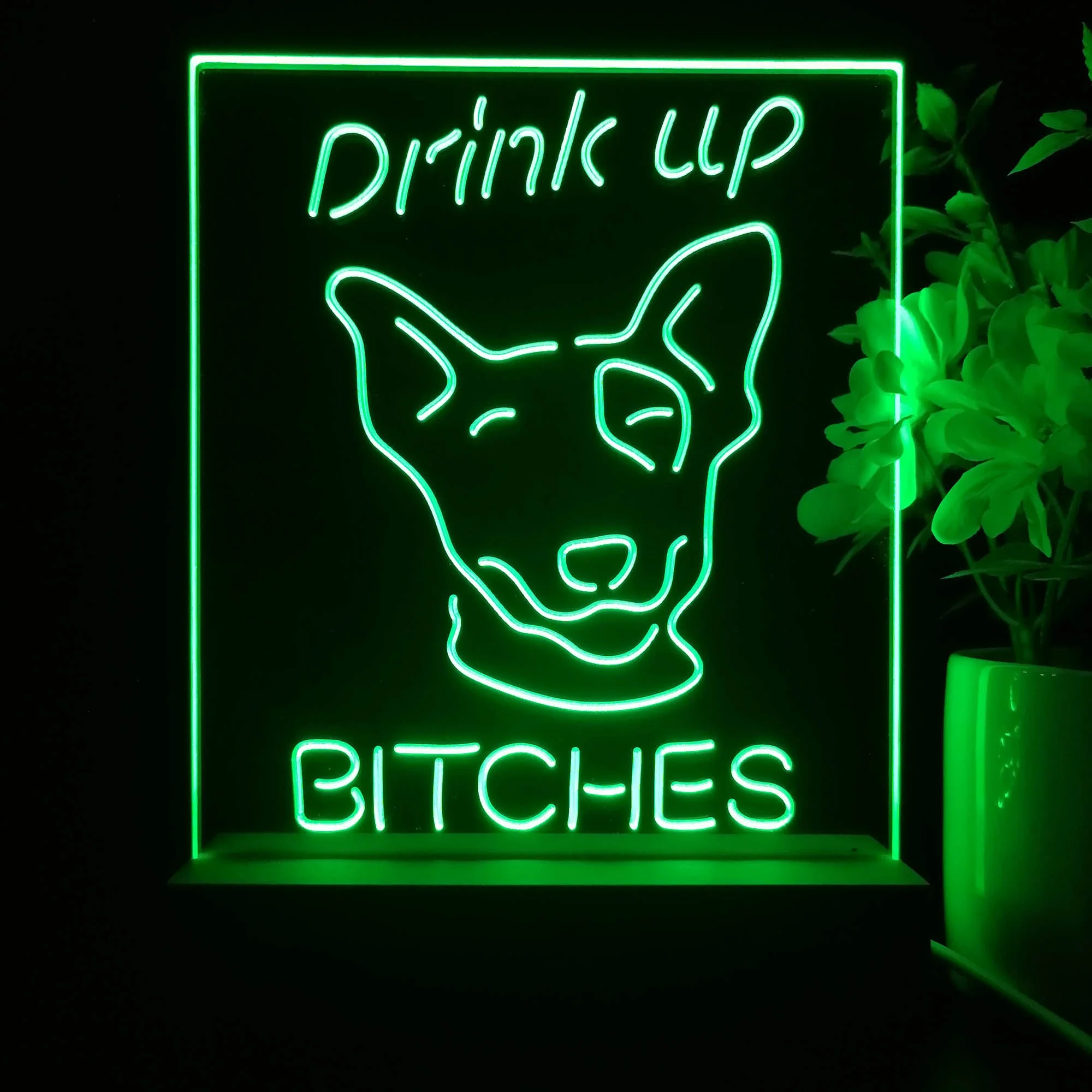 Bud Light Drink Up Mackenzie Night Light Neon Pub Bar Lamp - Image 2