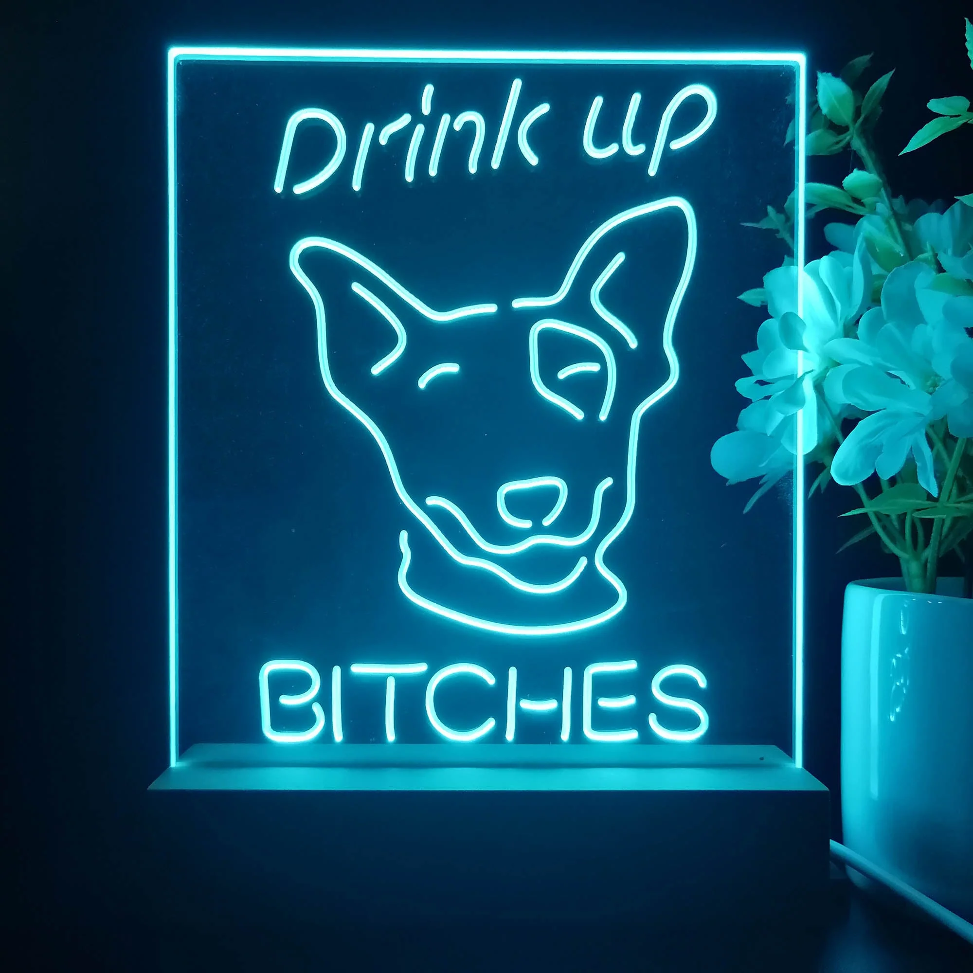 Bud Light Drink Up Mackenzie Night Light Neon Pub Bar Lamp - Image 4