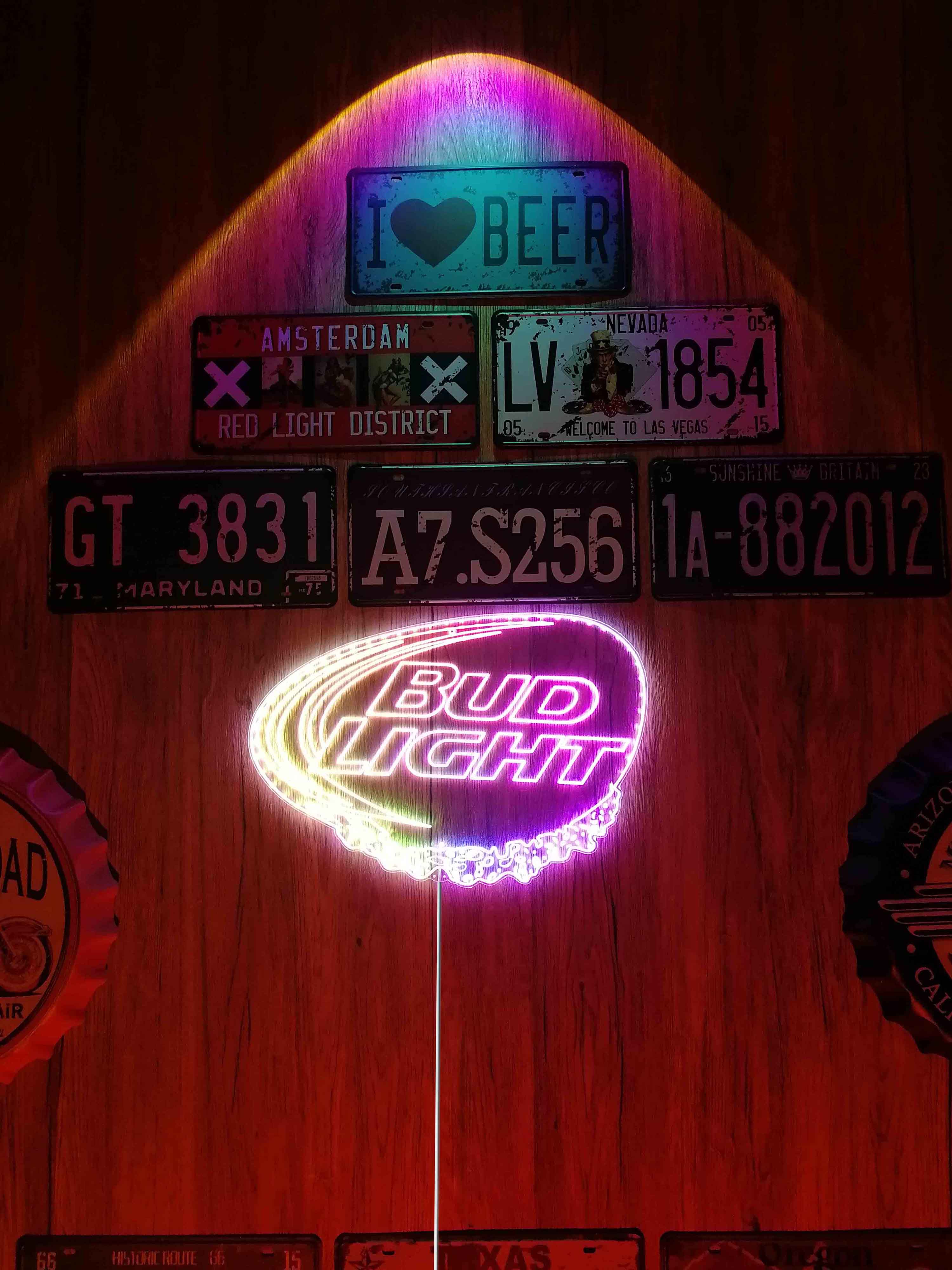 Bud Light Neon LED Sign with Dynamic RGB Colors - Image 8