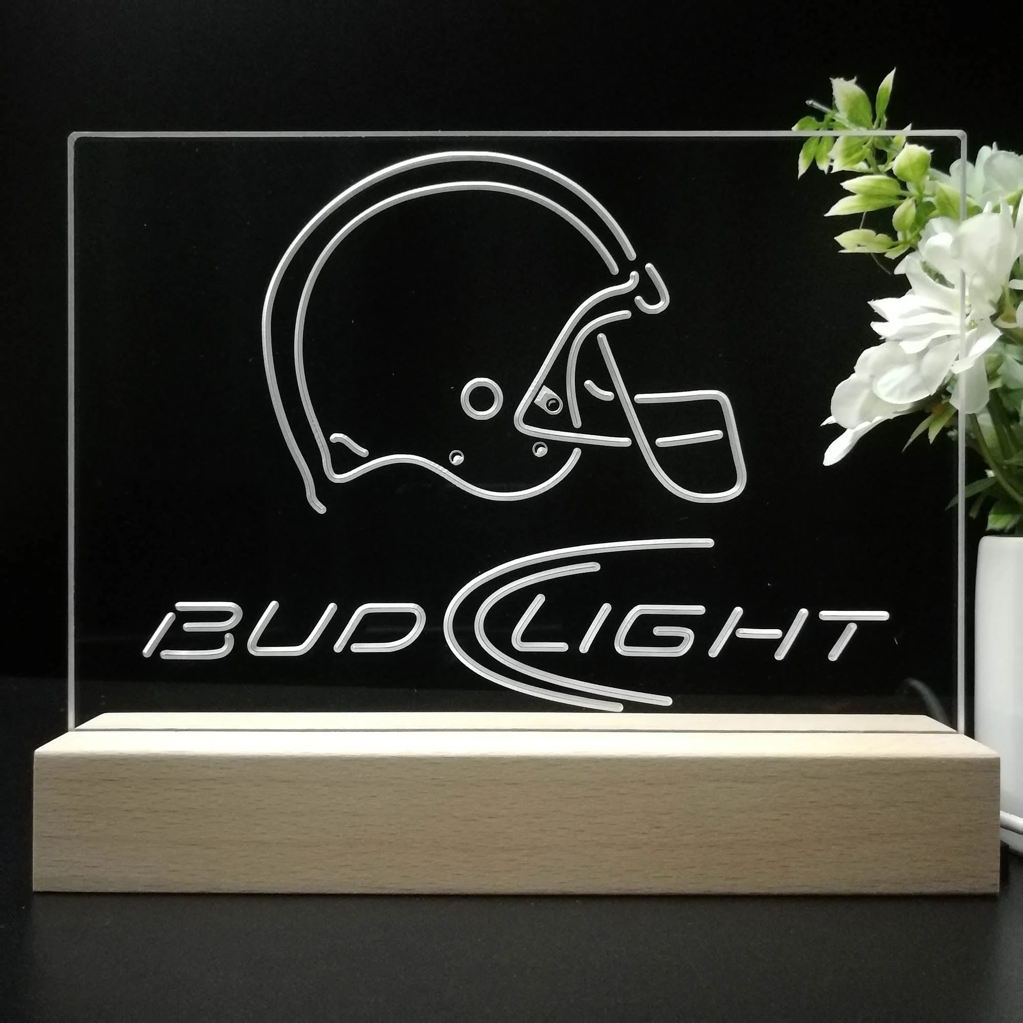 Bud Light Helmet Football Club Neon Sign Pub Bar Lamp - Image 8