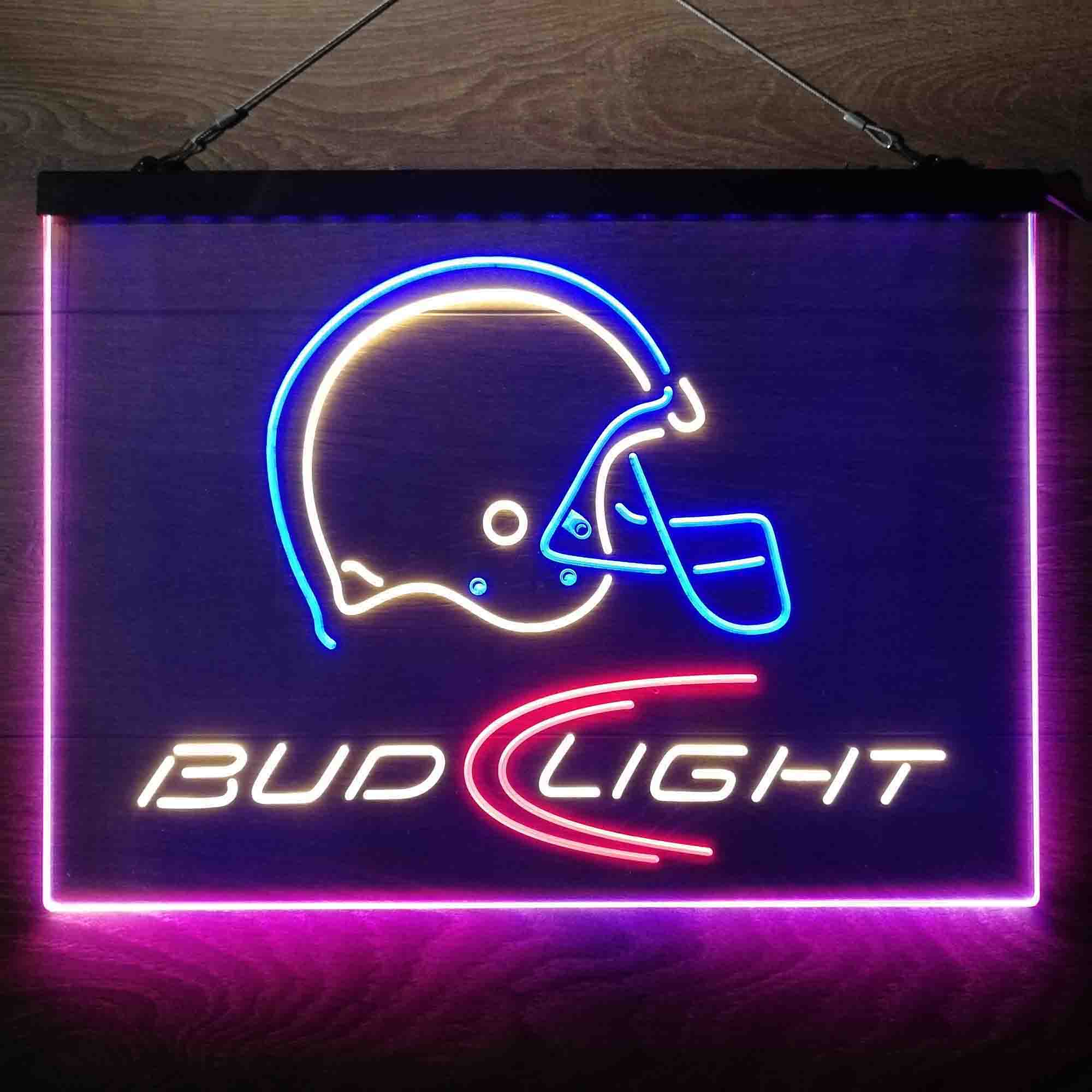 Bud Light Helmet Neon 3-Color LED Sign - Image 11
