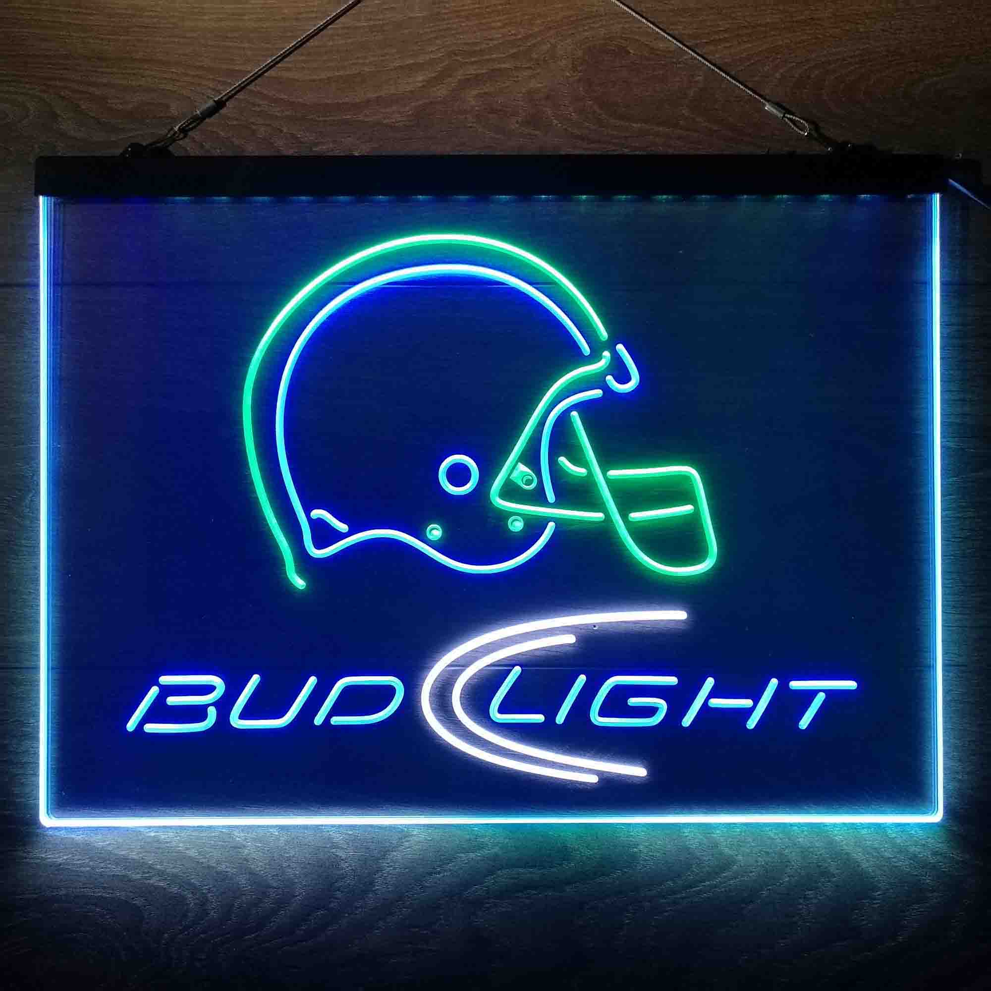 Bud Light Helmet Neon 3-Color LED Sign - Image 12