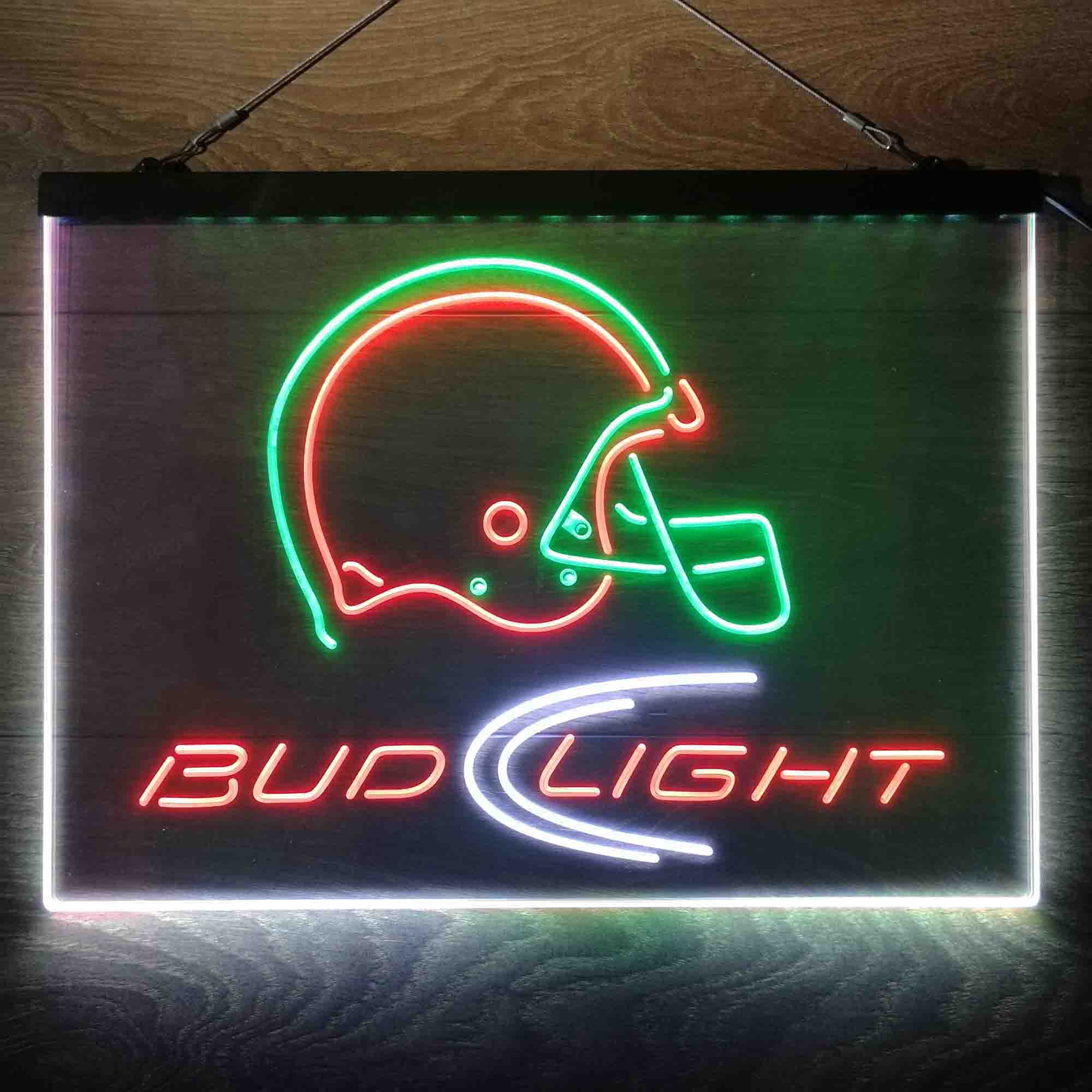 Bud Light Helmet Neon 3-Color LED Sign - Image 13