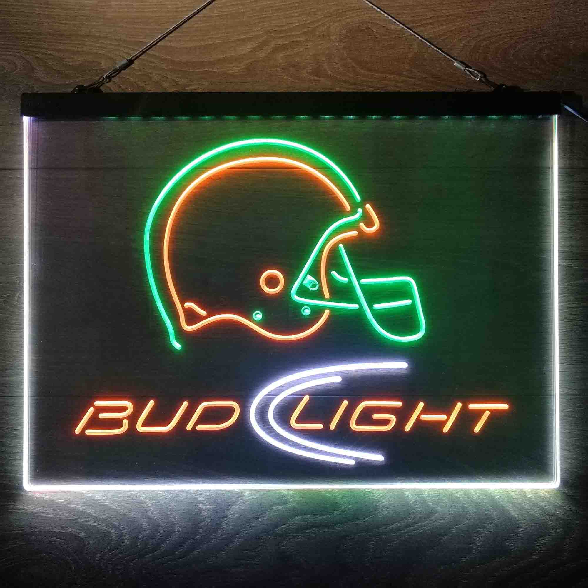 Bud Light Helmet Neon 3-Color LED Sign - Image 4