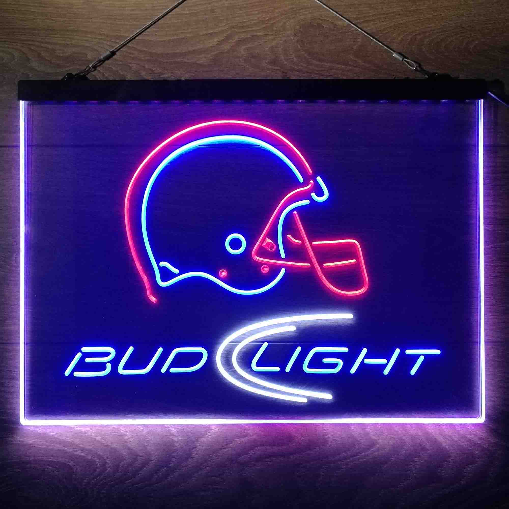 Bud Light Helmet Neon 3-Color LED Sign - Image 5