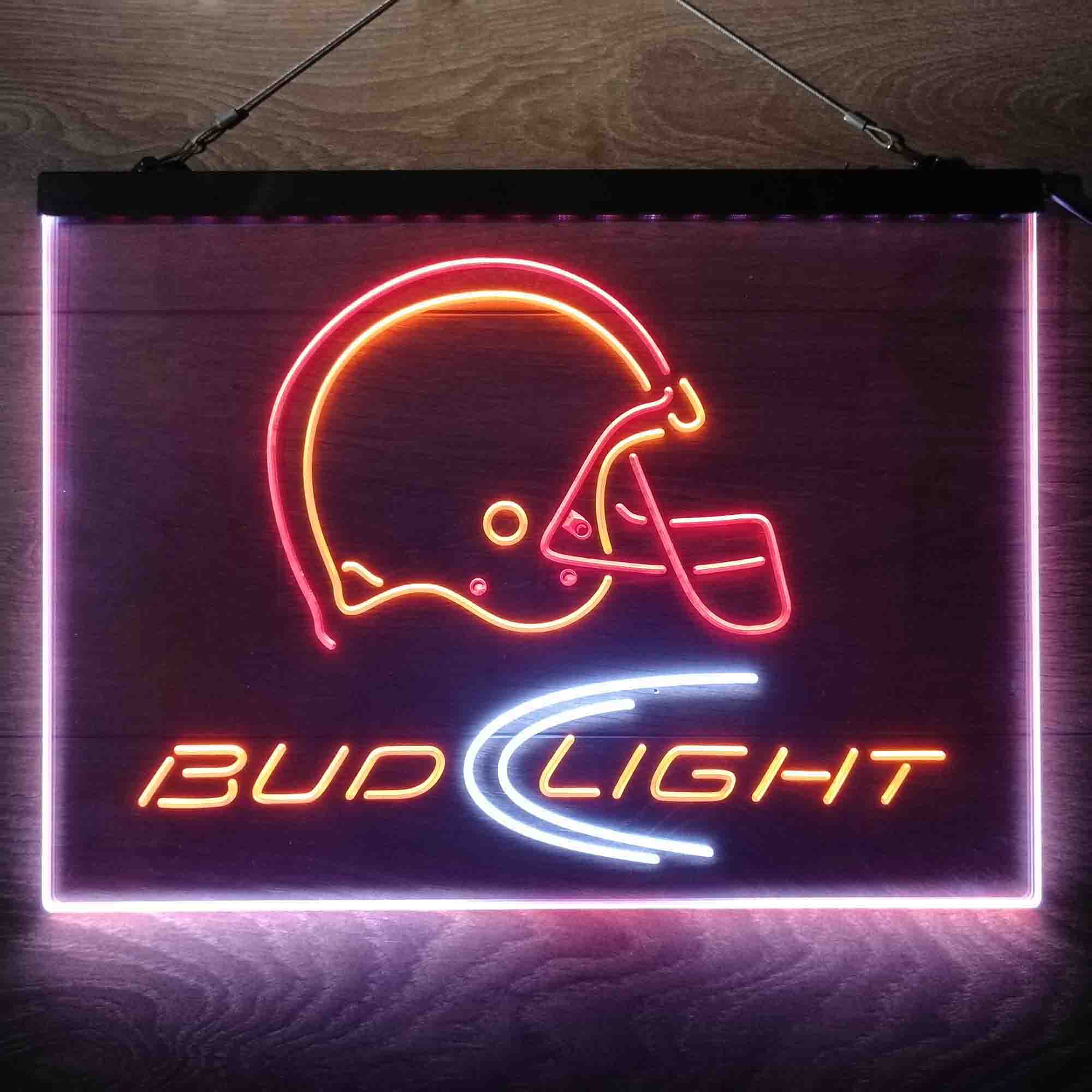 Bud Light Helmet Neon 3-Color LED Sign - Image 6