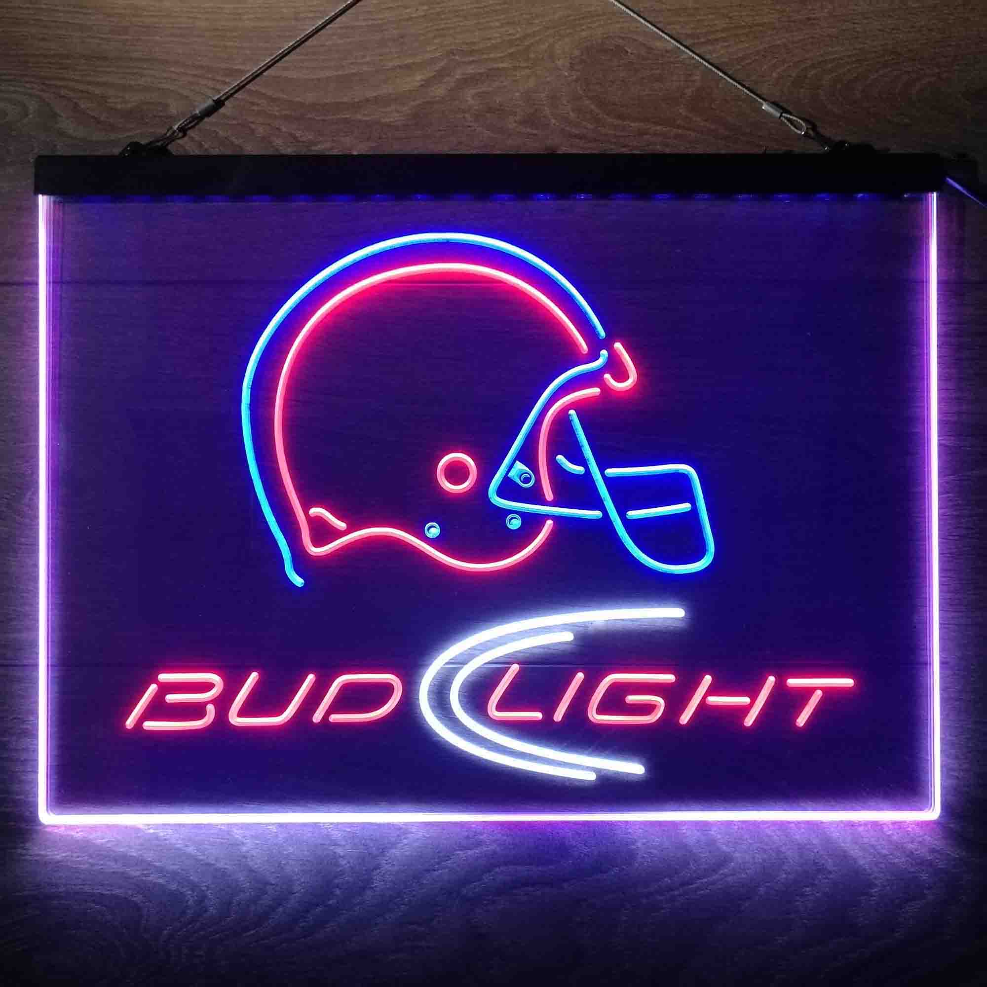 Bud Light Helmet Neon 3-Color LED Sign - Image 7