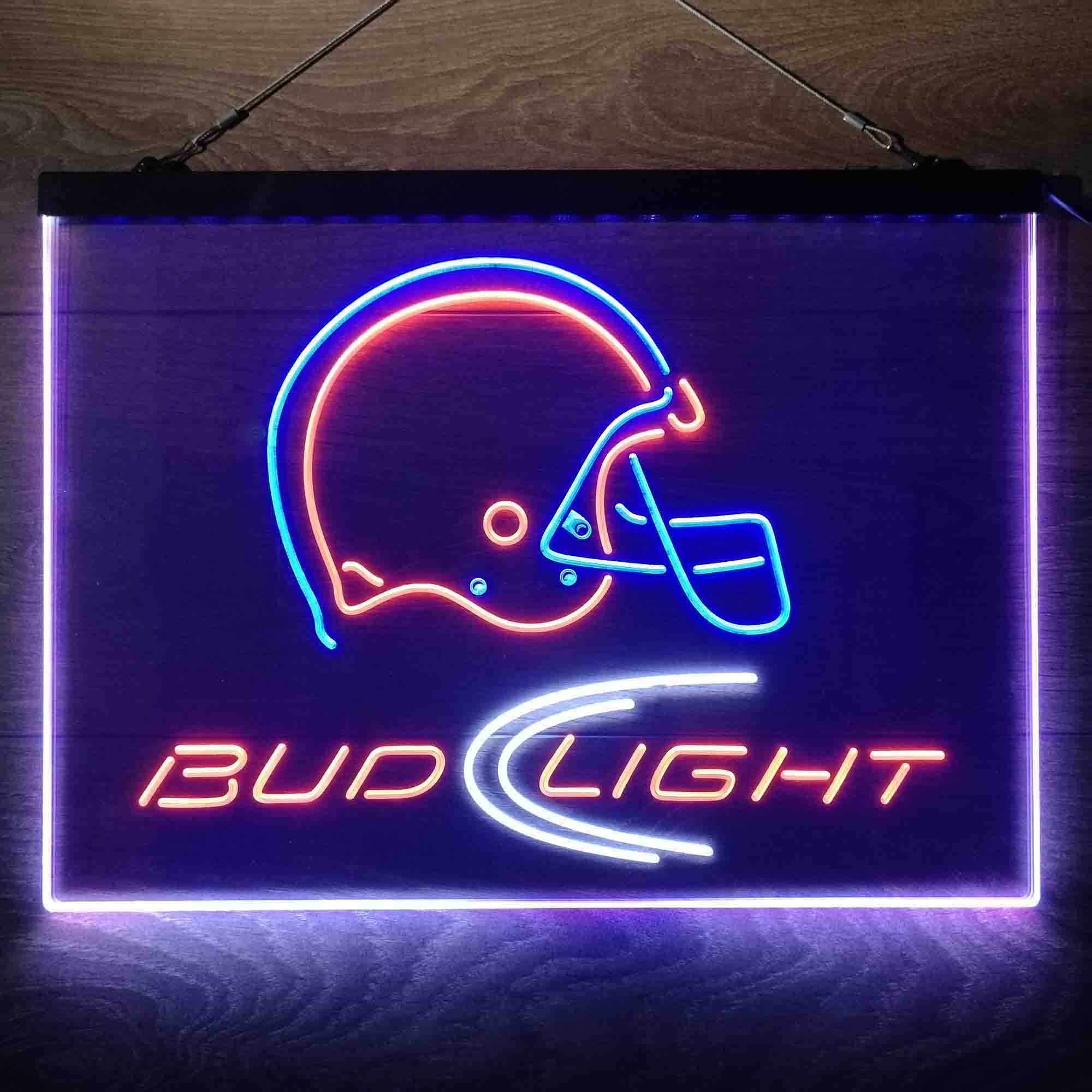 Bud Light Helmet Neon 3-Color LED Sign - Image 8