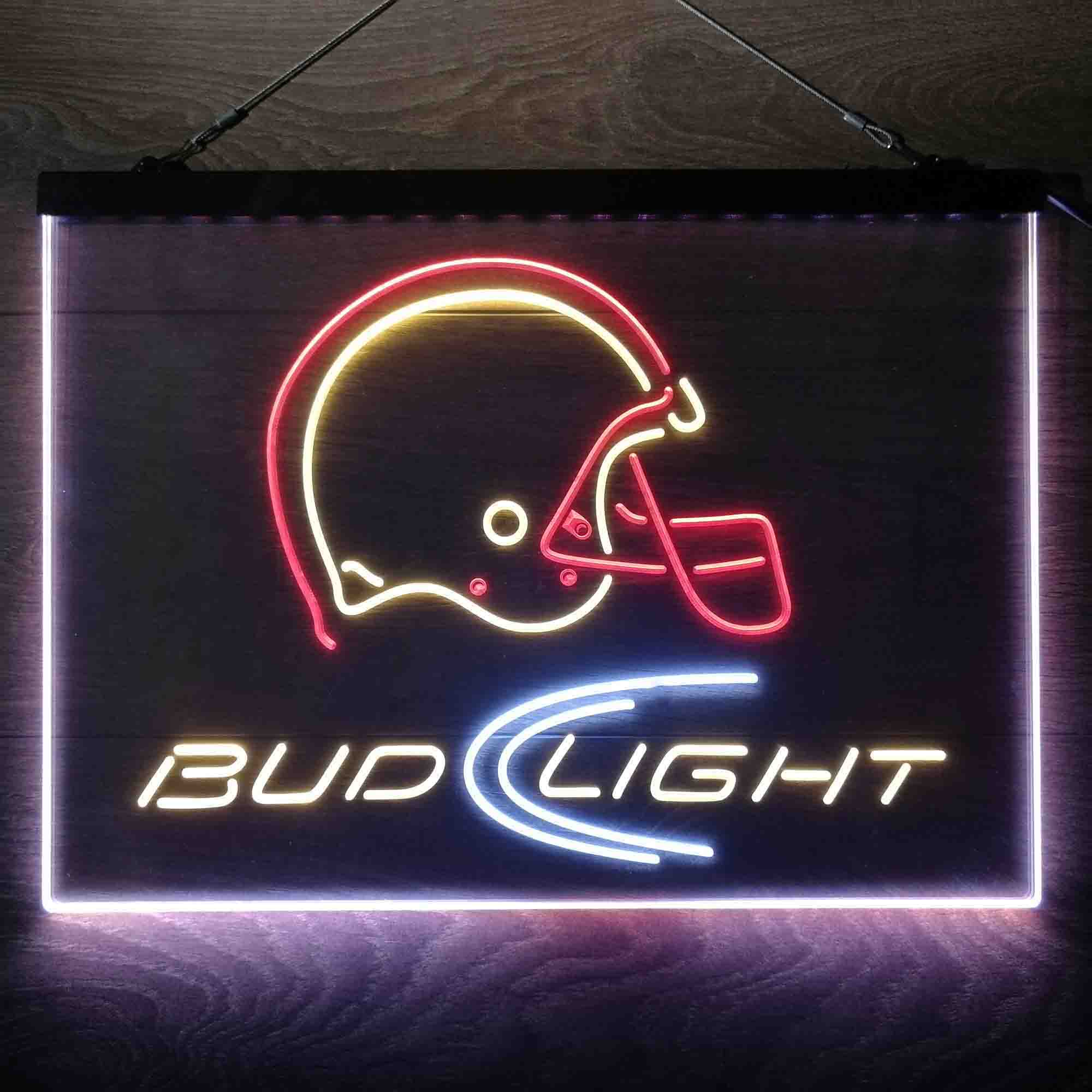 Bud Light Helmet Neon 3-Color LED Sign - Image 9