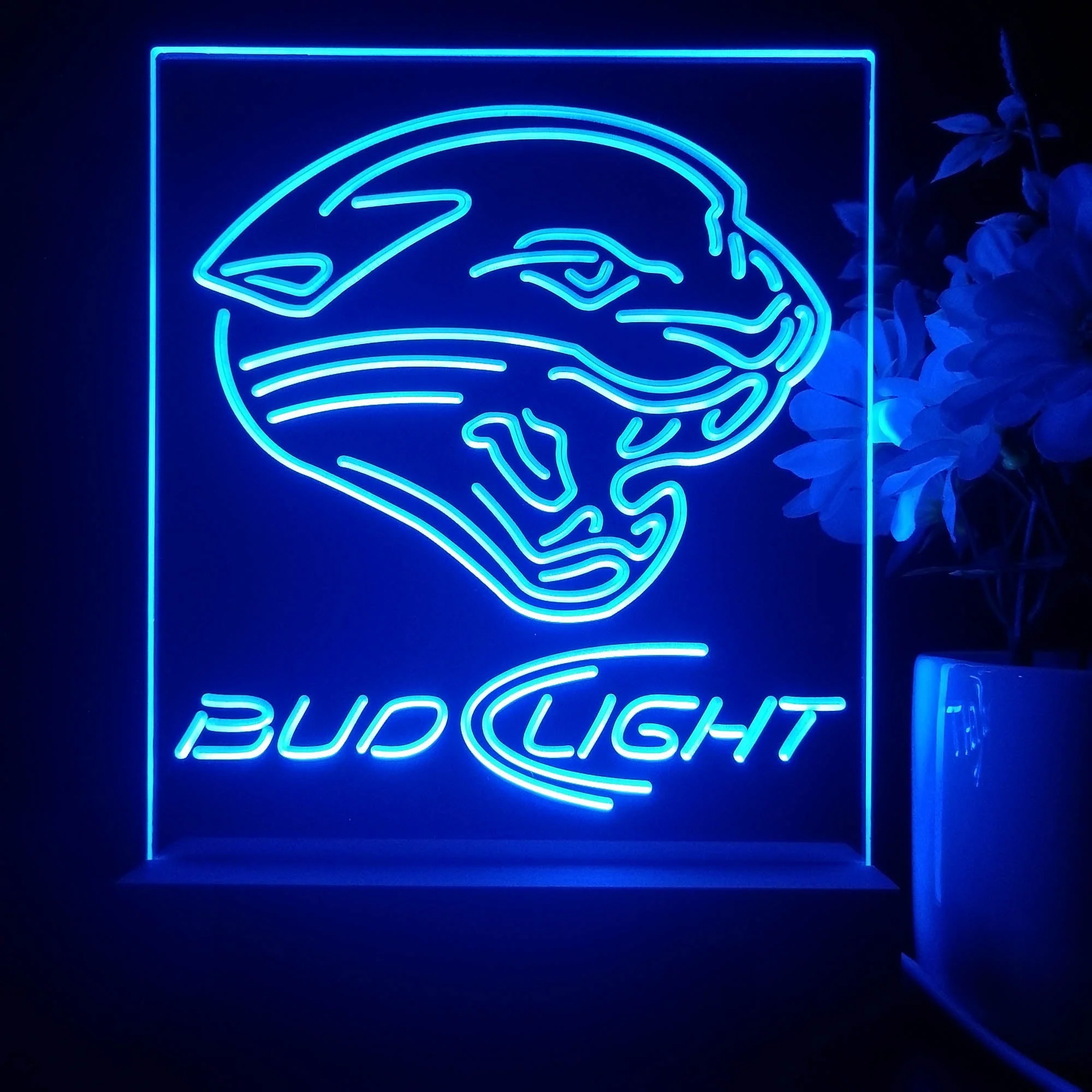 Bud Light Jacksonville Jaguars 3D Illusion Night Light Desk Lamp - Image 2