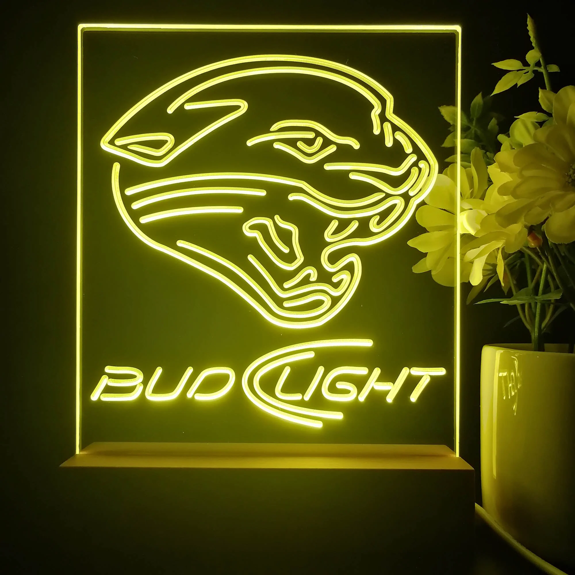 Bud Light Jacksonville Jaguars 3D Illusion Night Light Desk Lamp - Image 4