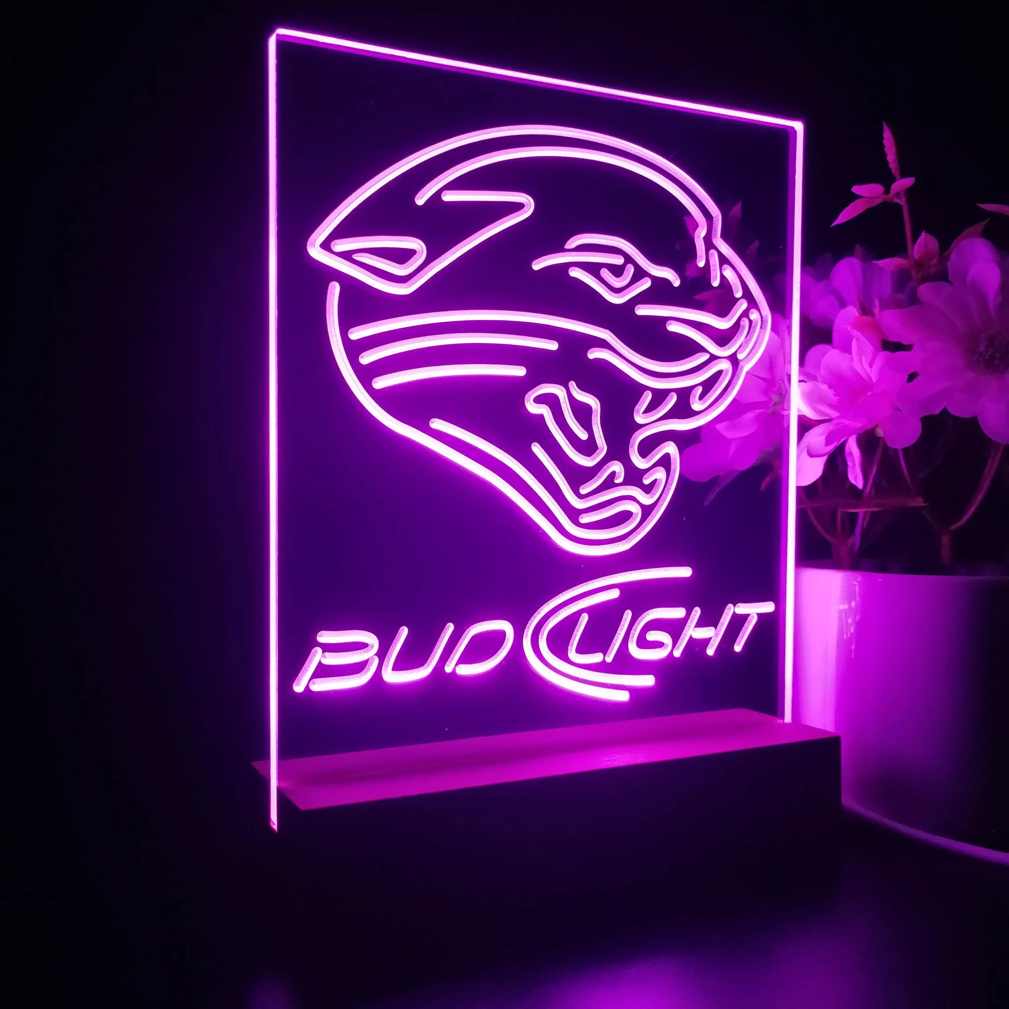 Bud Light Jacksonville Jaguars 3D Illusion Night Light Desk Lamp - Image 6