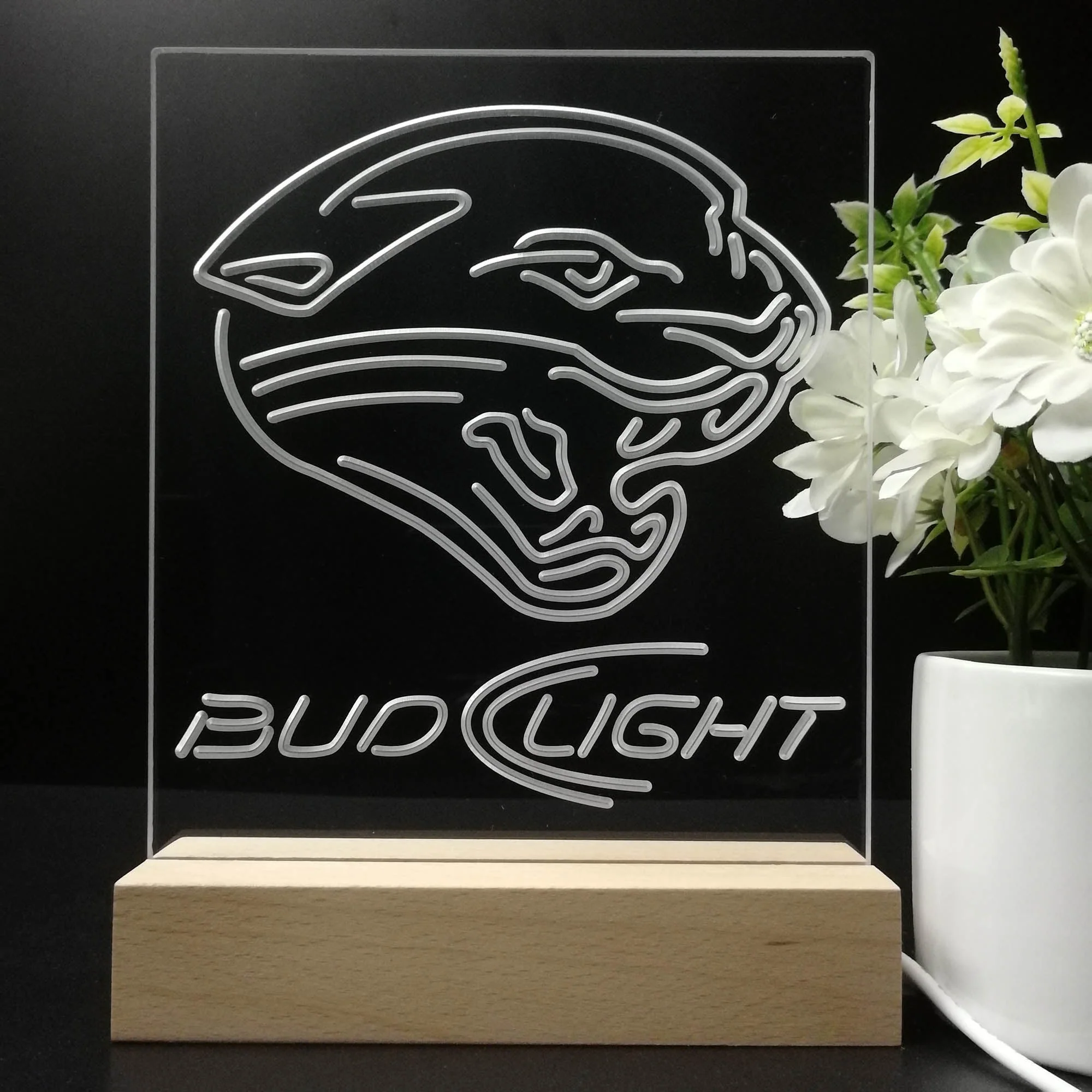 Bud Light Jacksonville Jaguars 3D Illusion Night Light Desk Lamp - Image 8