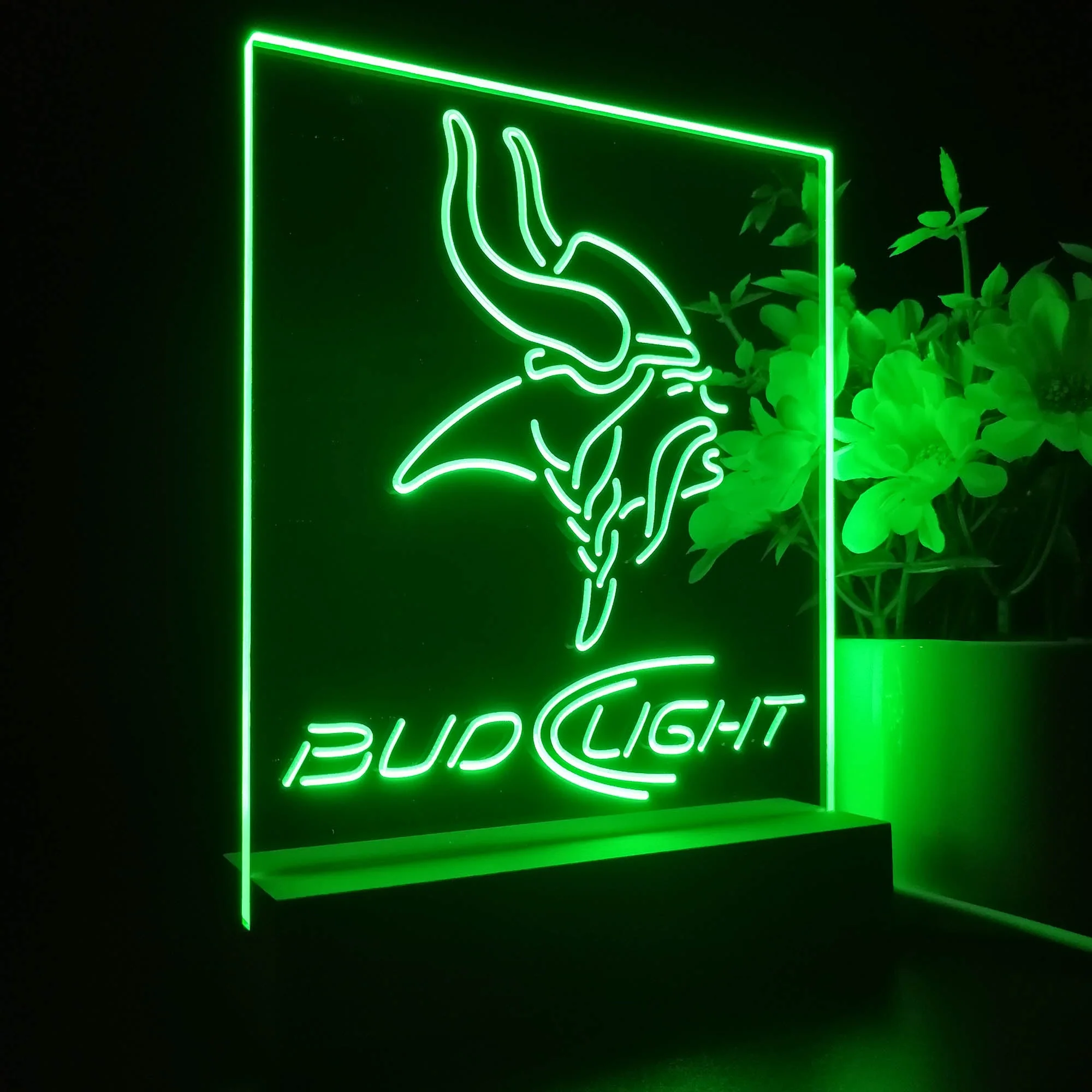 Minnesota Vikings Night Light Neon Pub Bar Lamp - Image 6