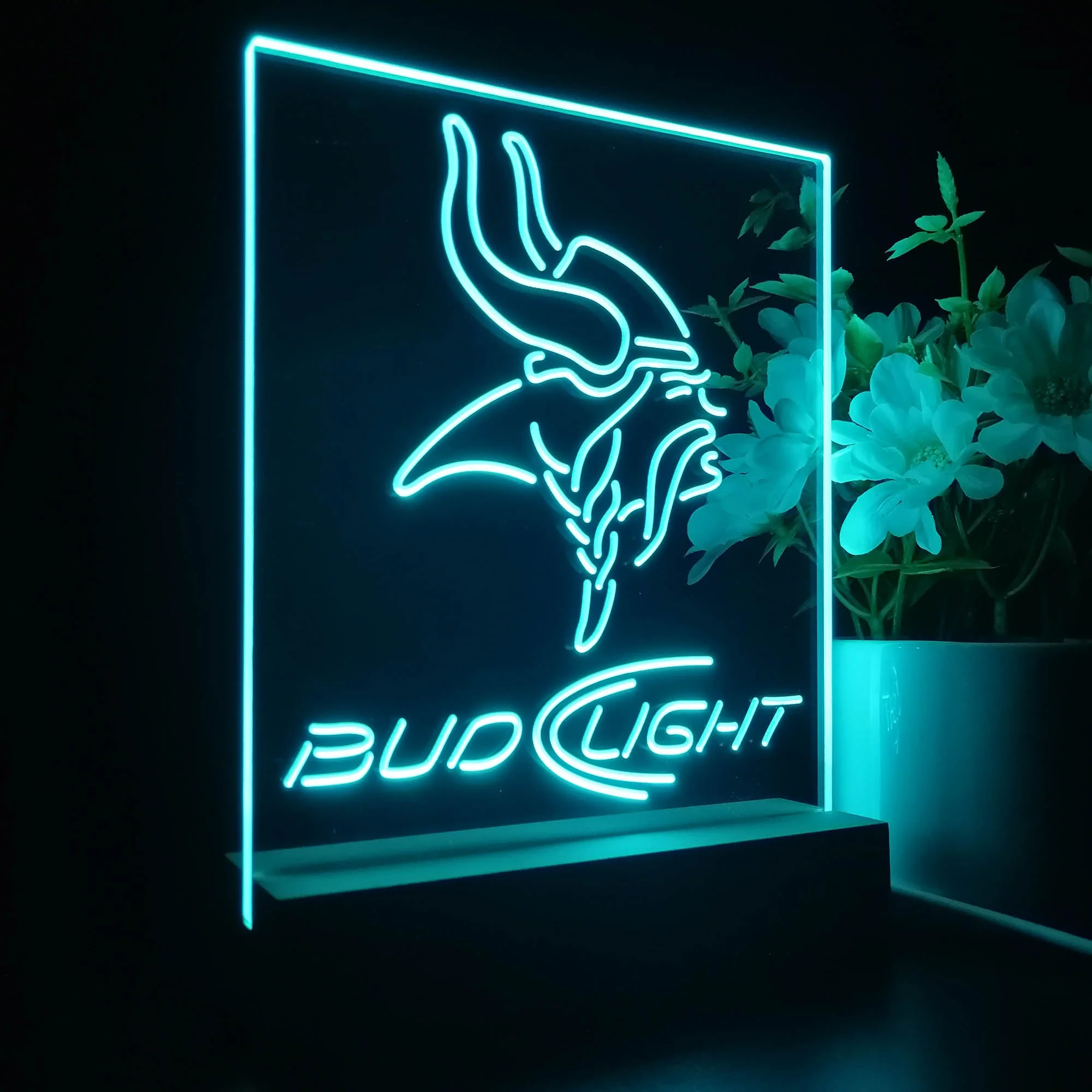 Minnesota Vikings Night Light Neon Pub Bar Lamp - Image 7