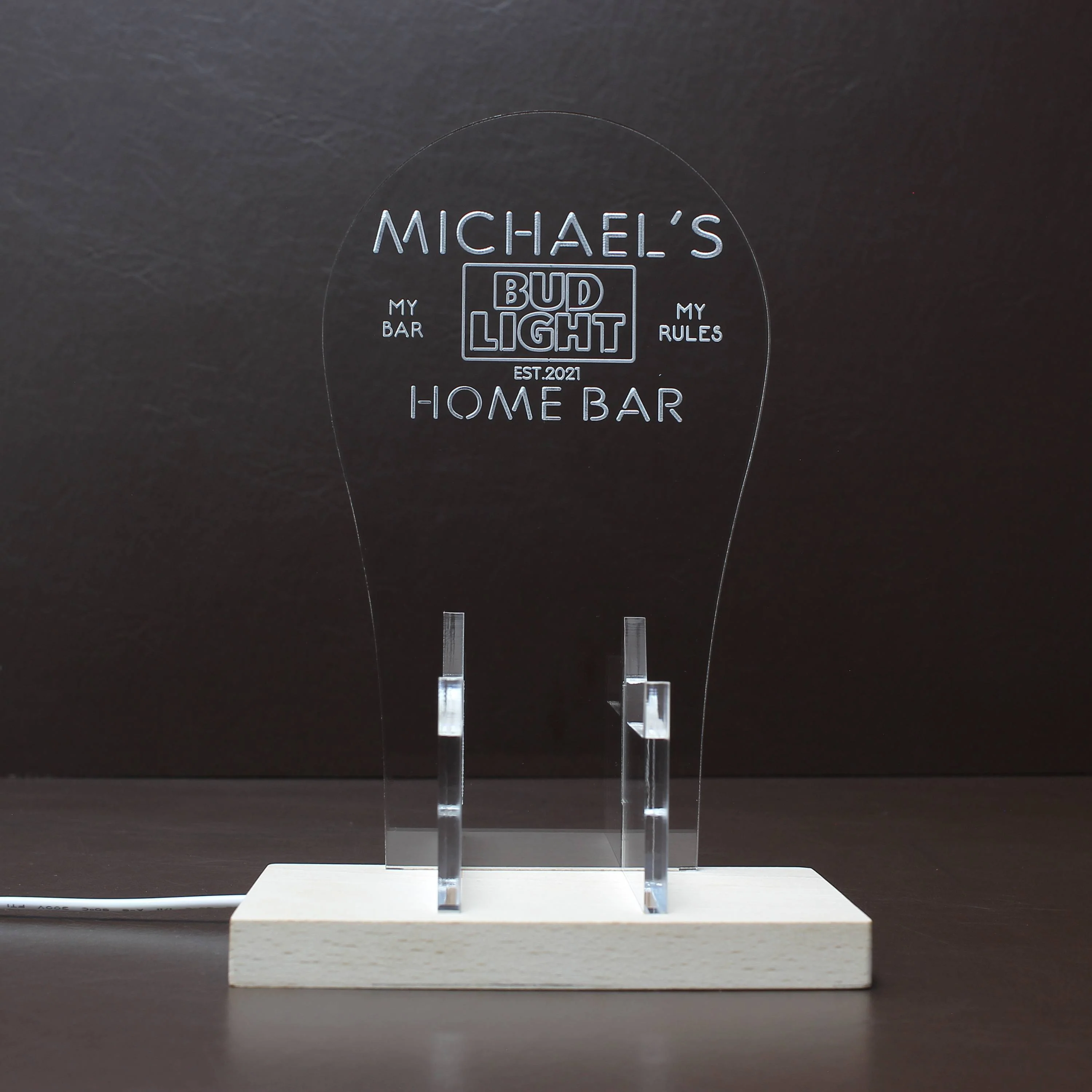 Bud Light Bar Personalized RGB LED Gaming Headset Controller Stand - Image 8