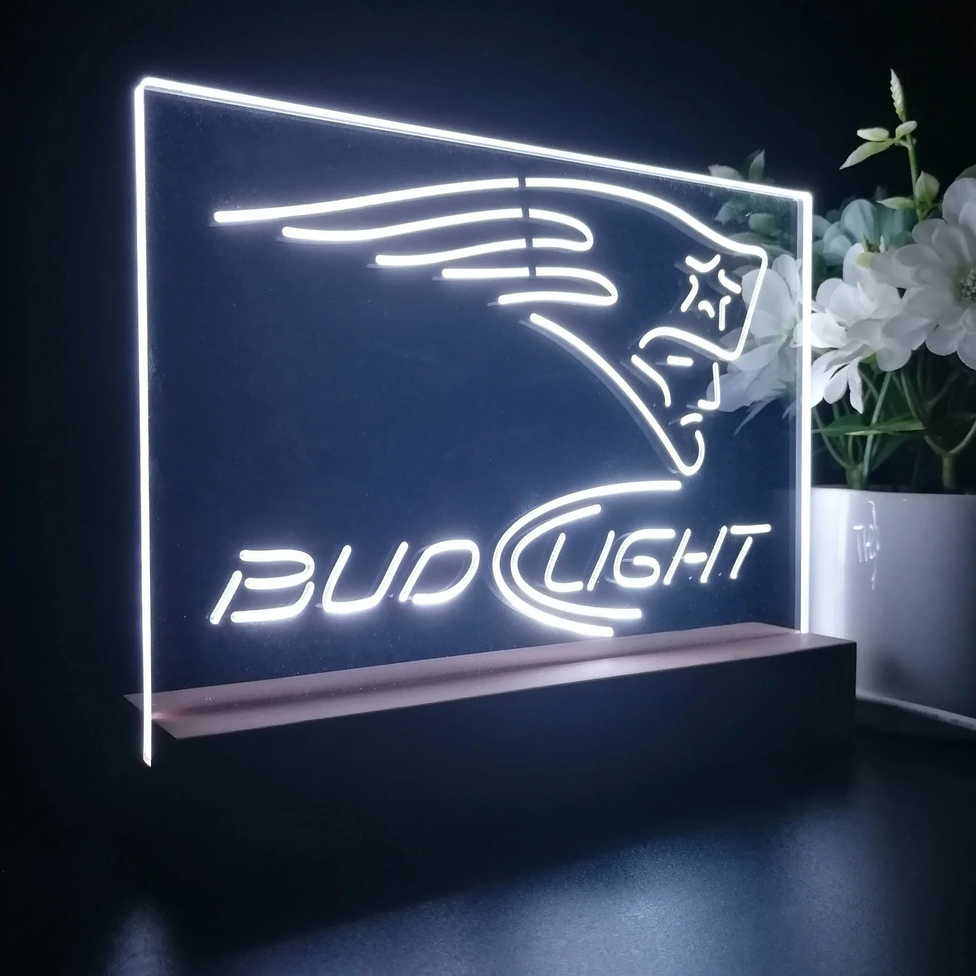 Bud Light New England Patriots Night Light Pub Bar Lamp - Image 5