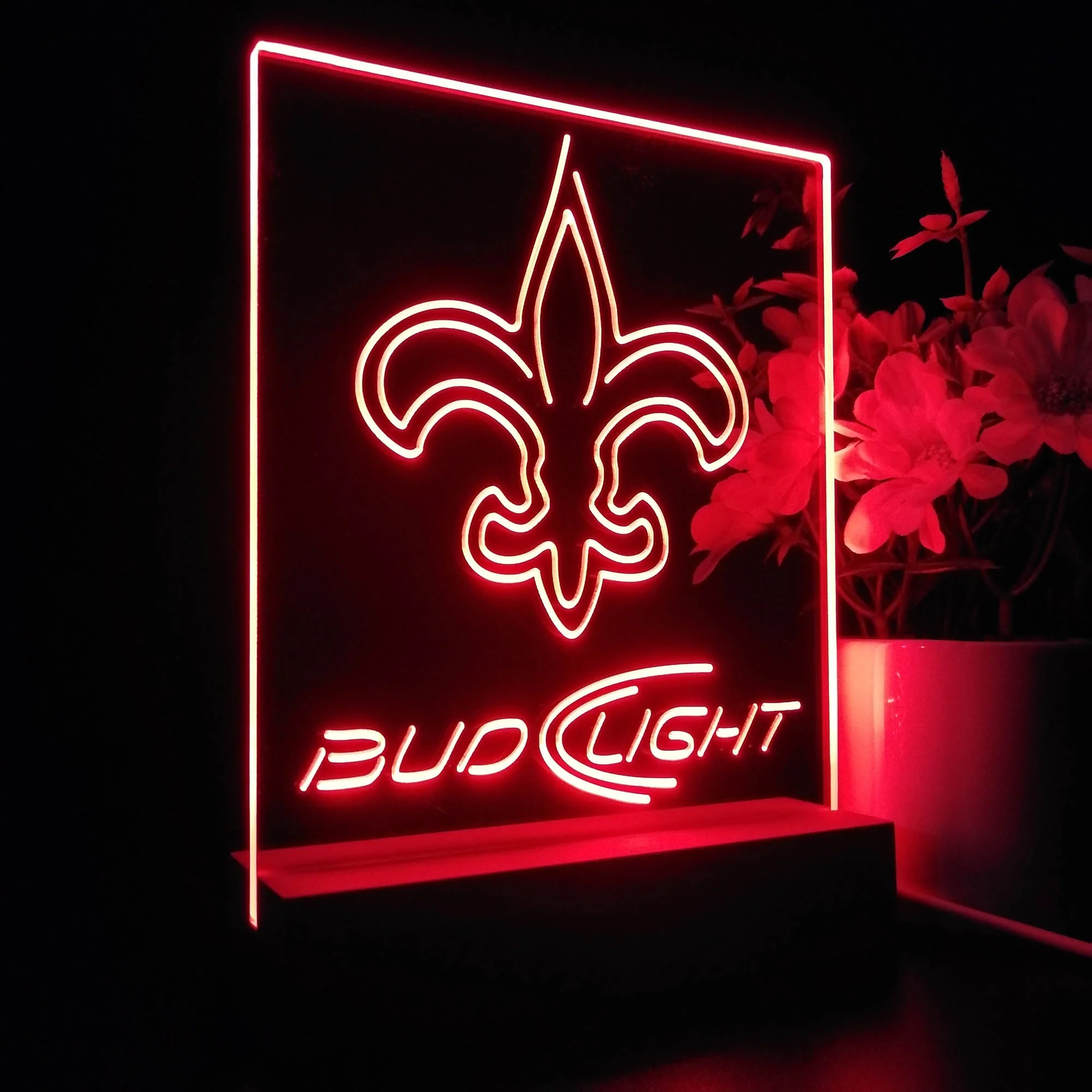 New Orleans Saints Night Light Neon Pub Bar Lamp - Image 5