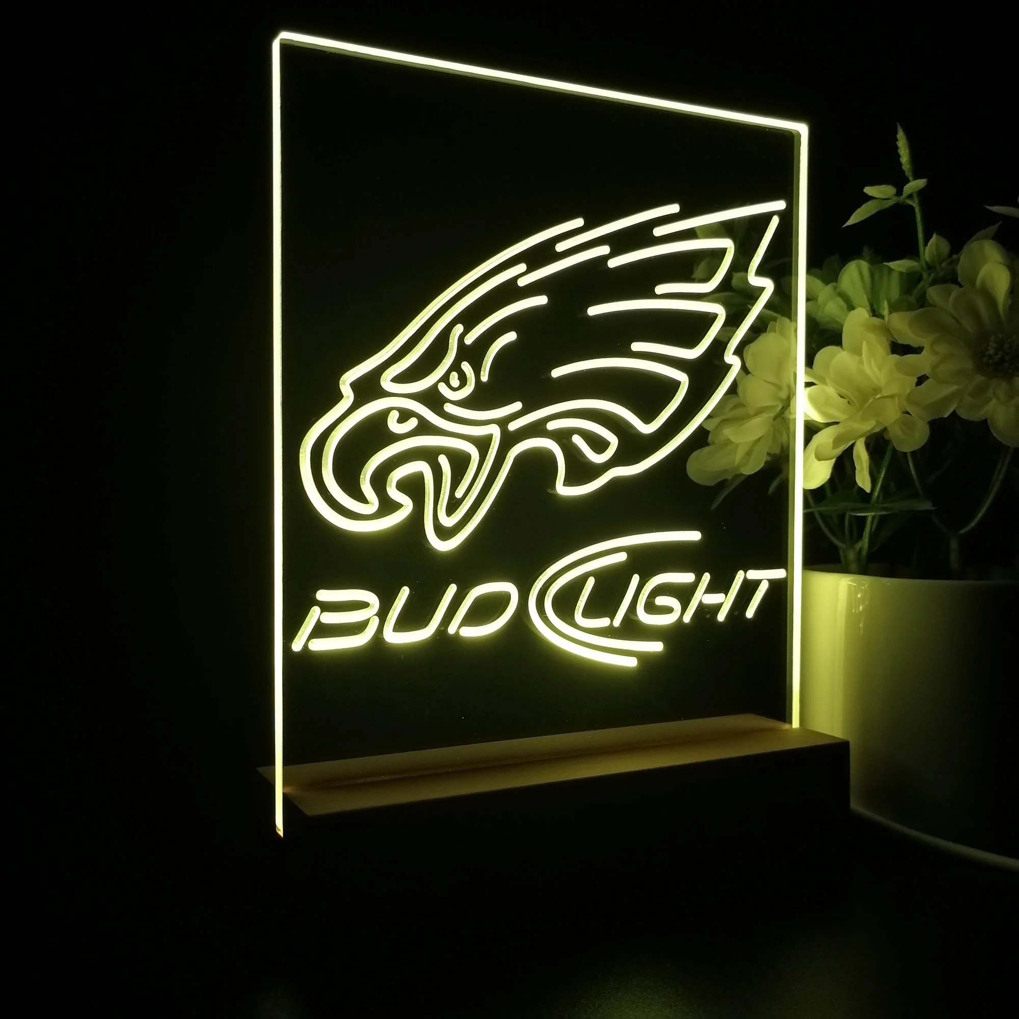 Bud Light Philadelphia Eagles Night Light Pub Bar Lamp - Image 5